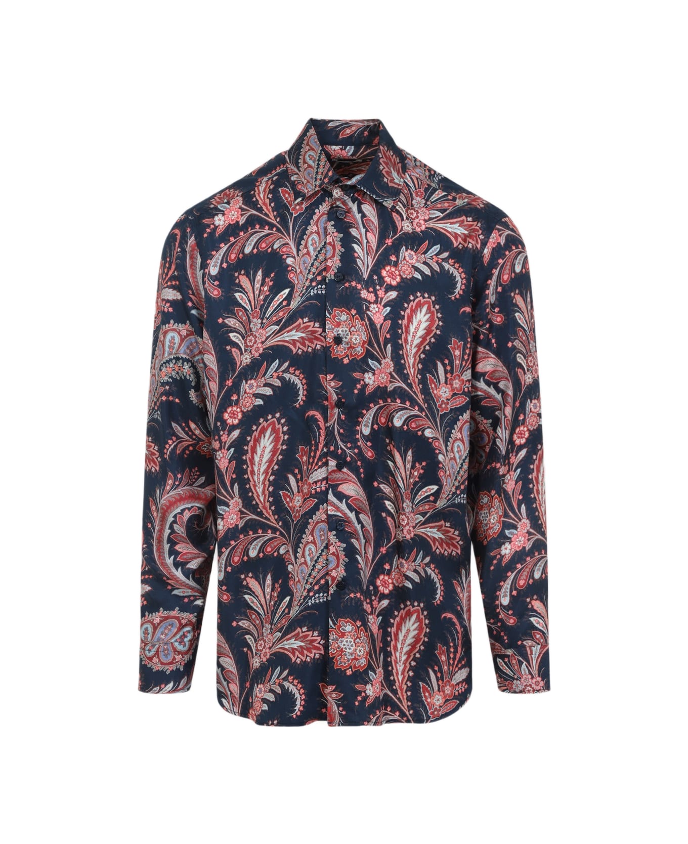 Etro Roma Shirt - Stampa F.do Blu