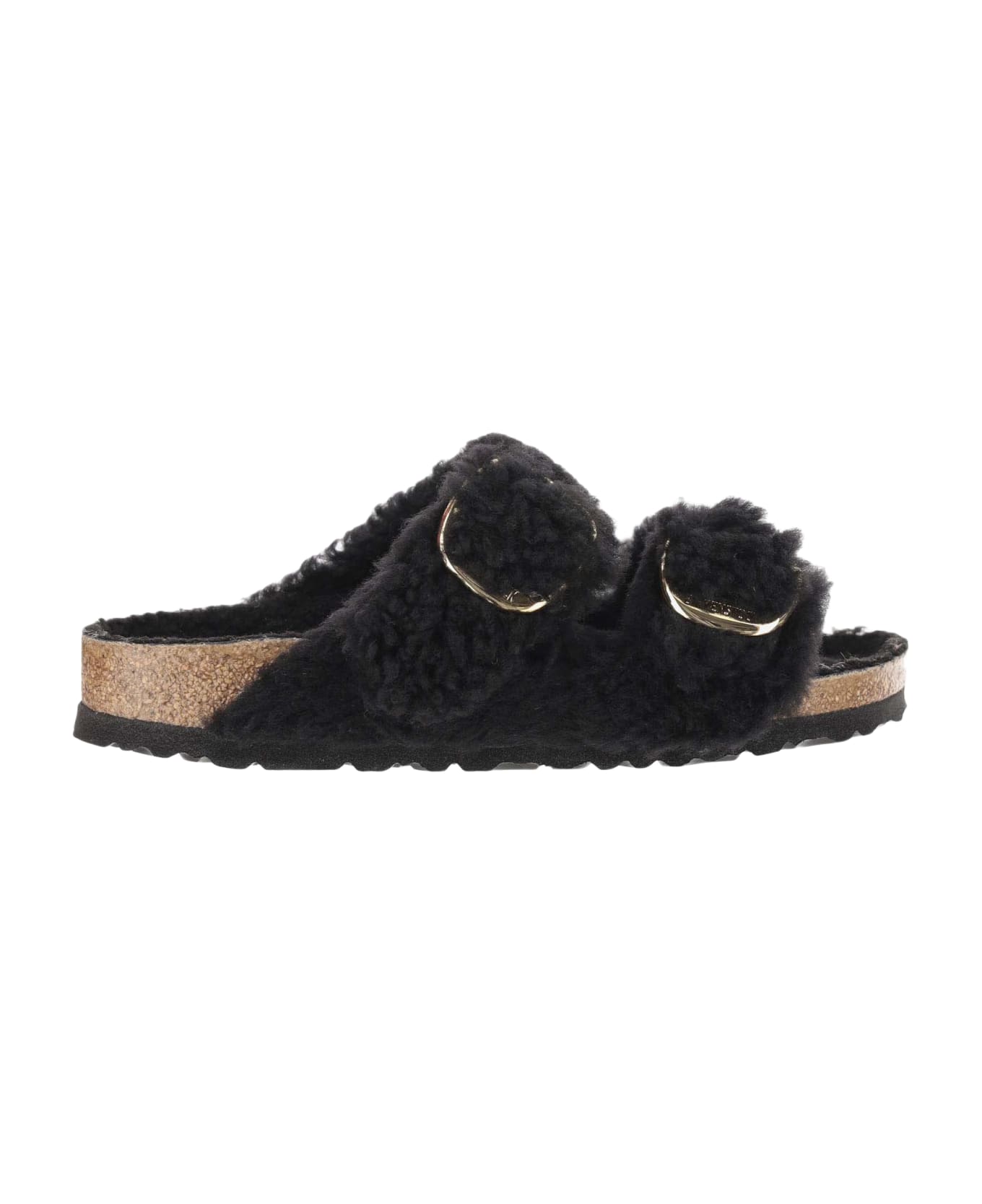 Birkenstock Arizona Big Buckle Shearling Teddy Sandals Birkenstock - BLACK