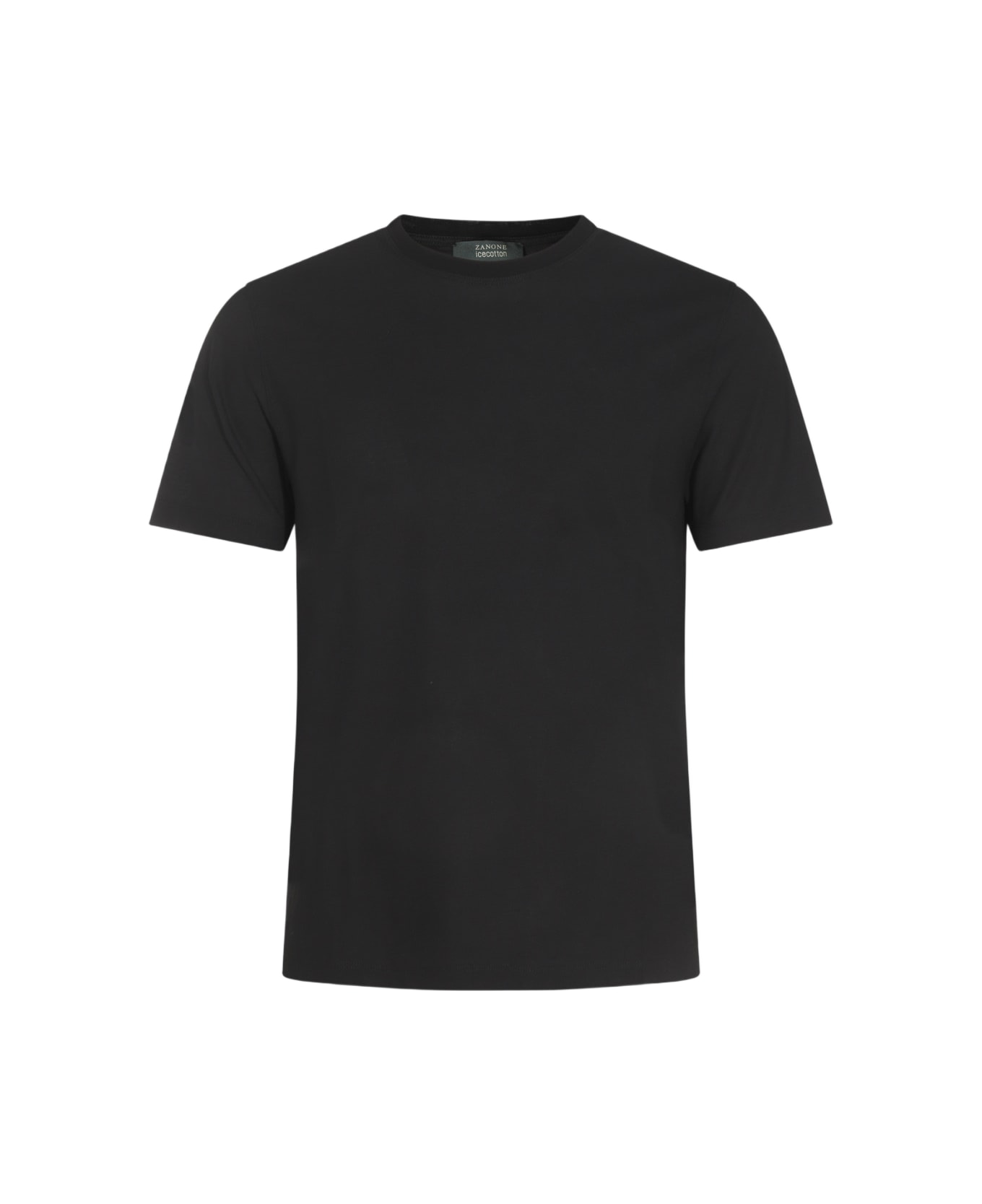 Zanone Black Cotton T-shirt