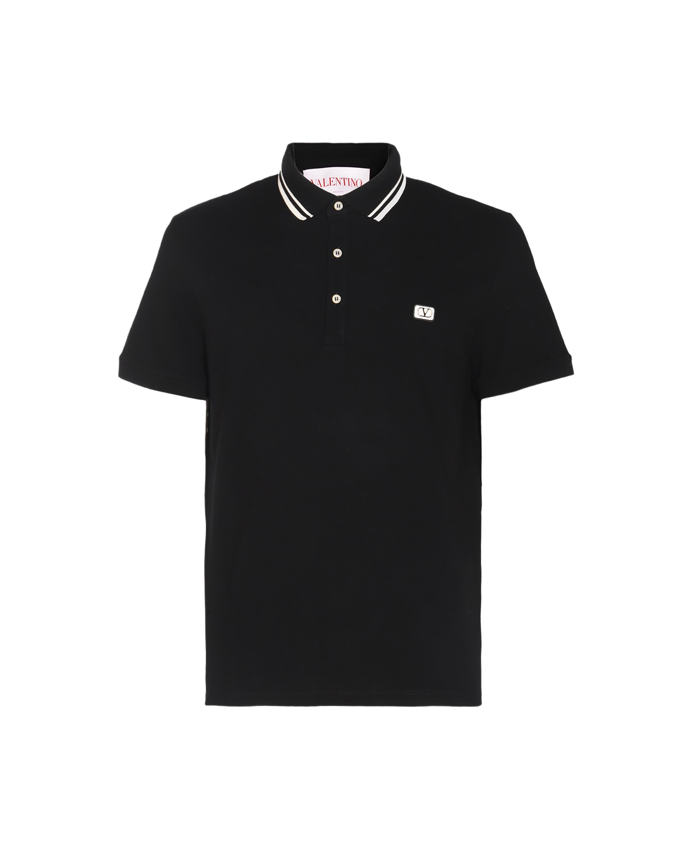 Valentino Black Cotton Polo Shirt - NERO ポロシャツ