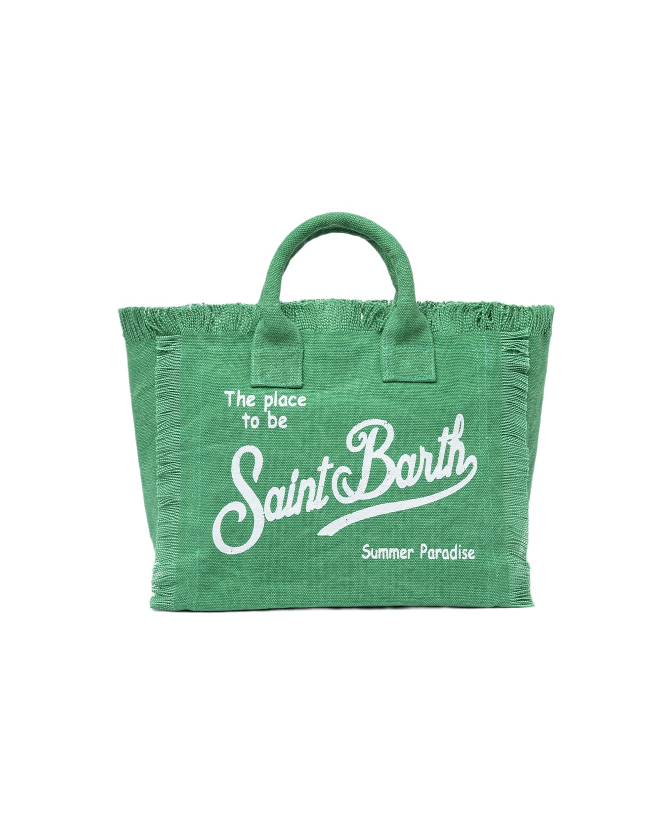 MC2 Saint Barth Green Cotton Canvas Colette Handbag - GREEN