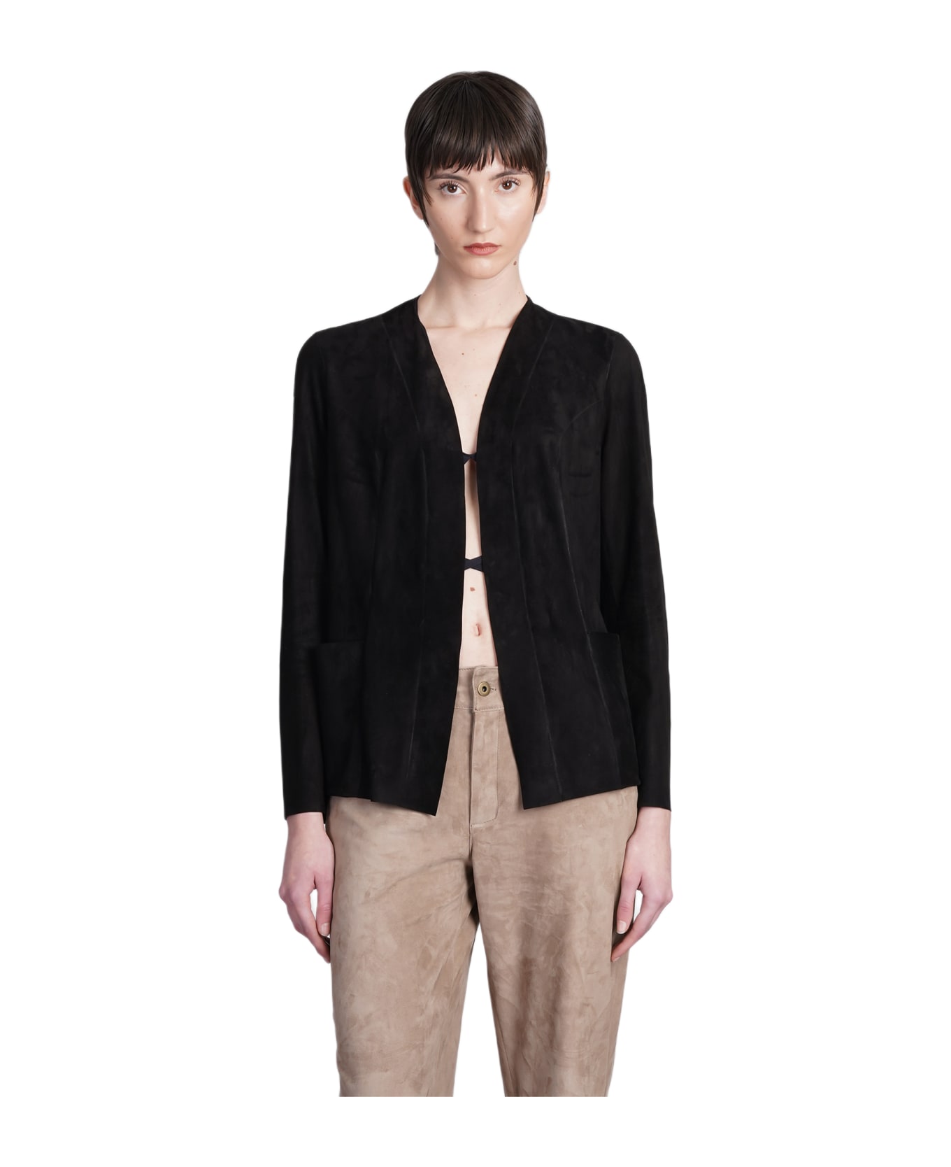 Salvatore Santoro Casual Jacket In Black Leather - black