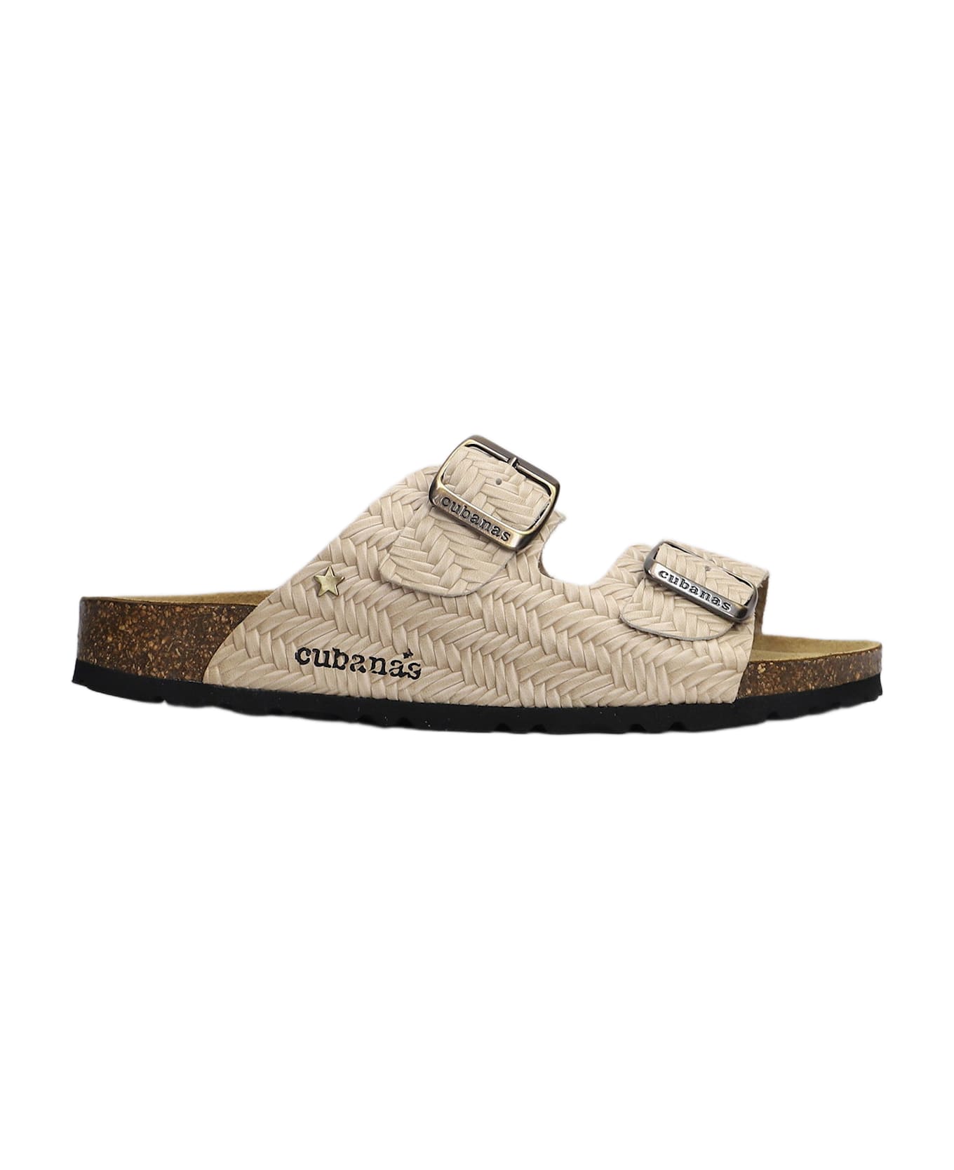 Cubanas Amalia Flats In Beige Leather - beige