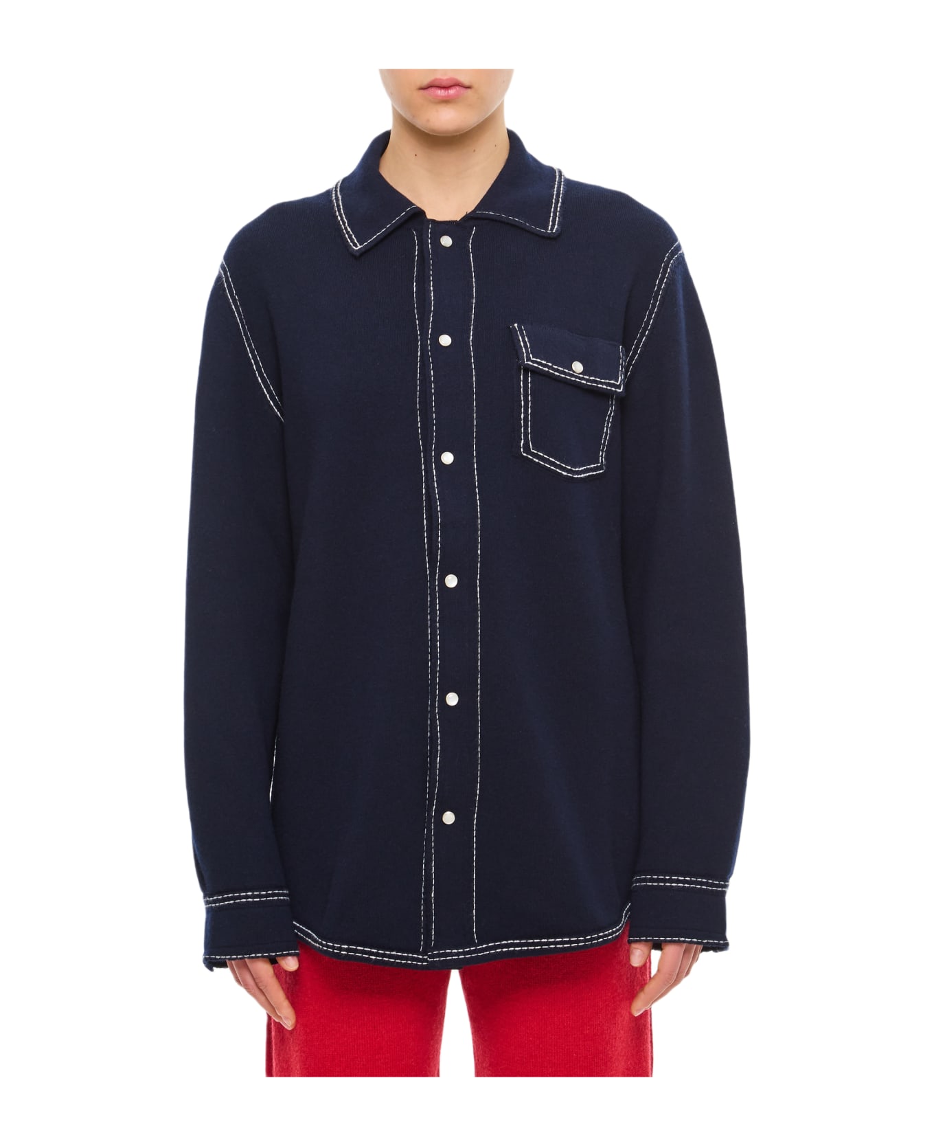 Barrie Cashmere Overshirt - Black シャツ