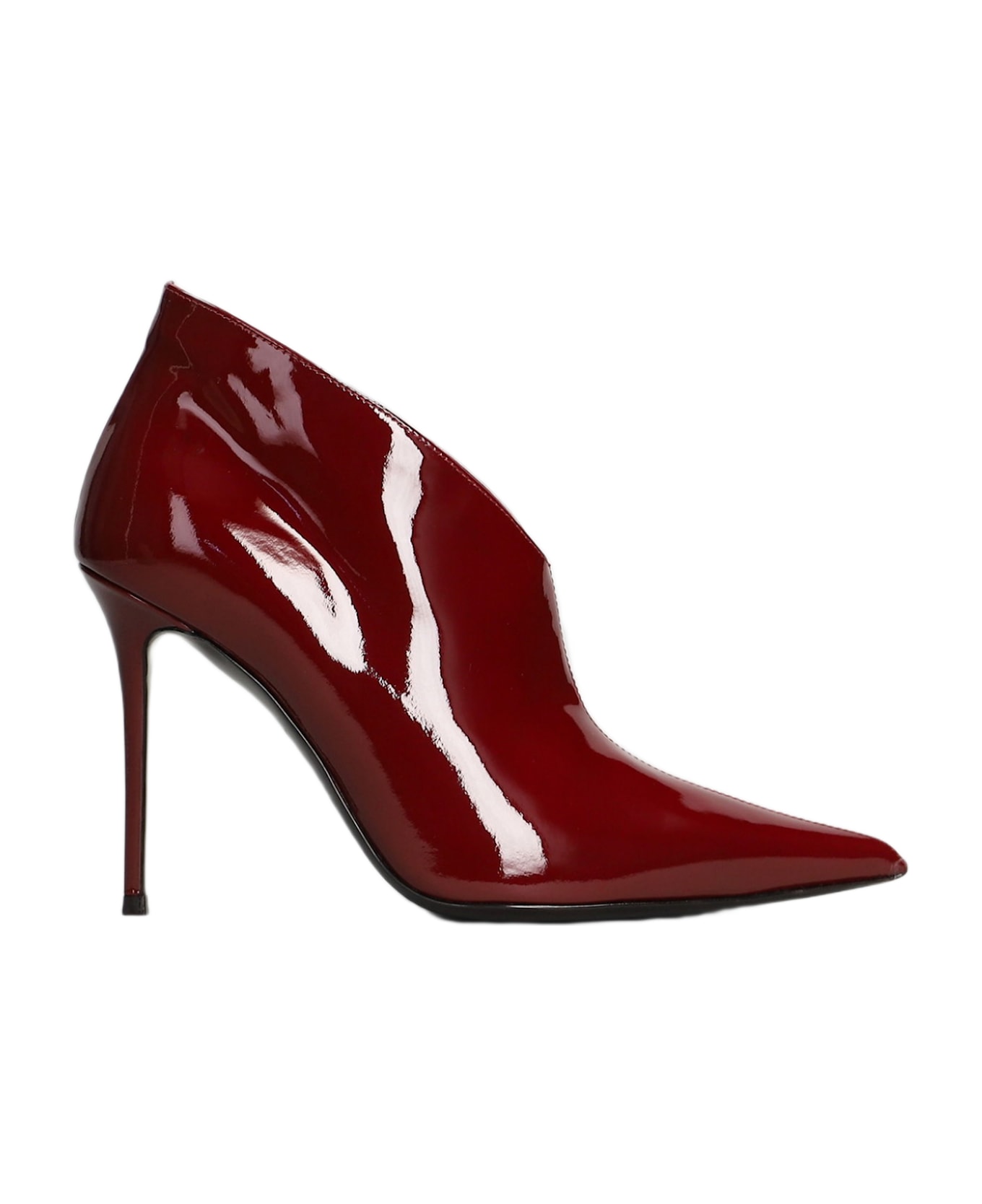 Giuseppe Zanotti Raquel 105 High Heels Ankle Boots In Bordeaux Patent Leather - bordeaux