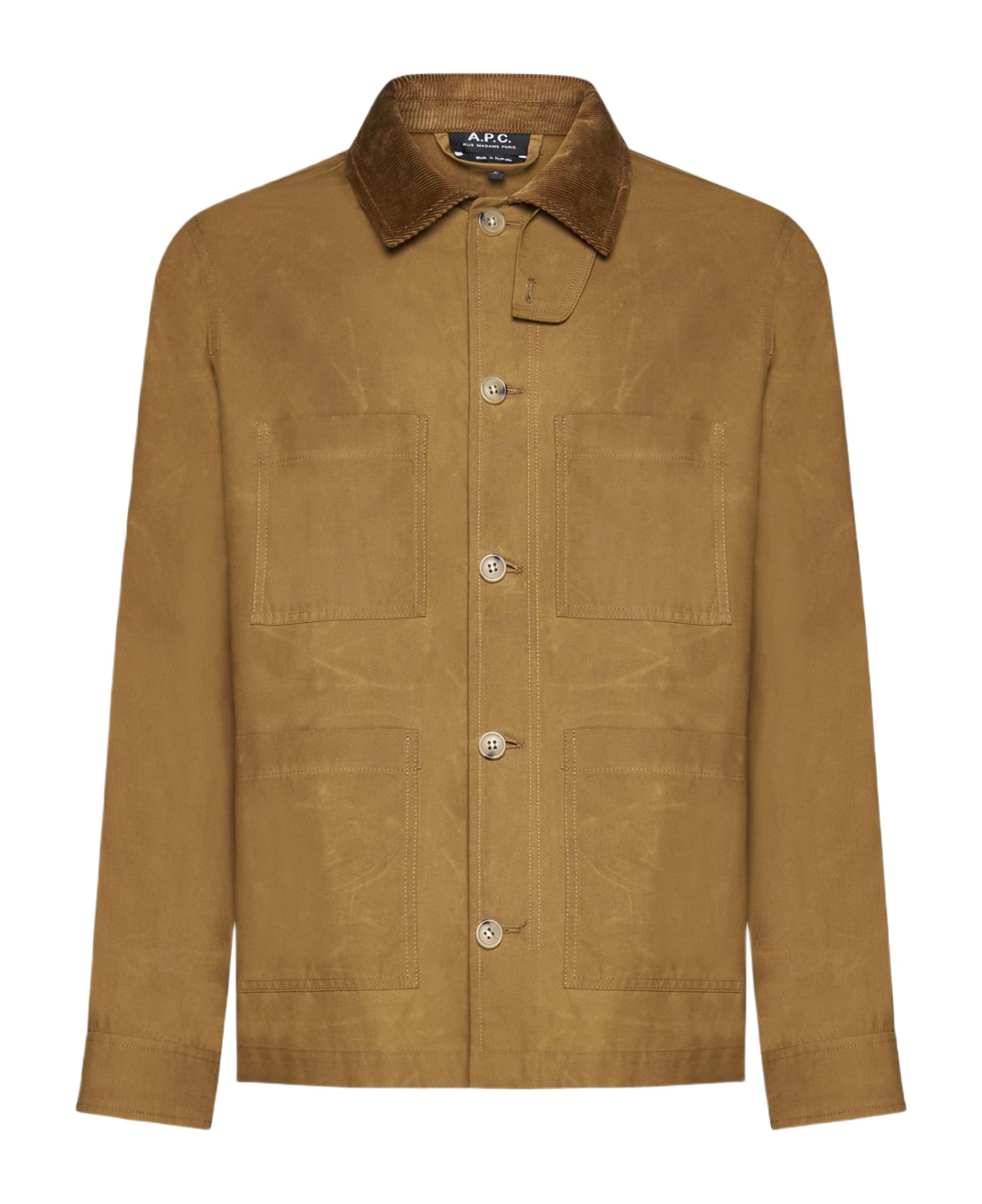 A.P.C. Gabriel Waxed Cotton Jacket - CAB CAMEL