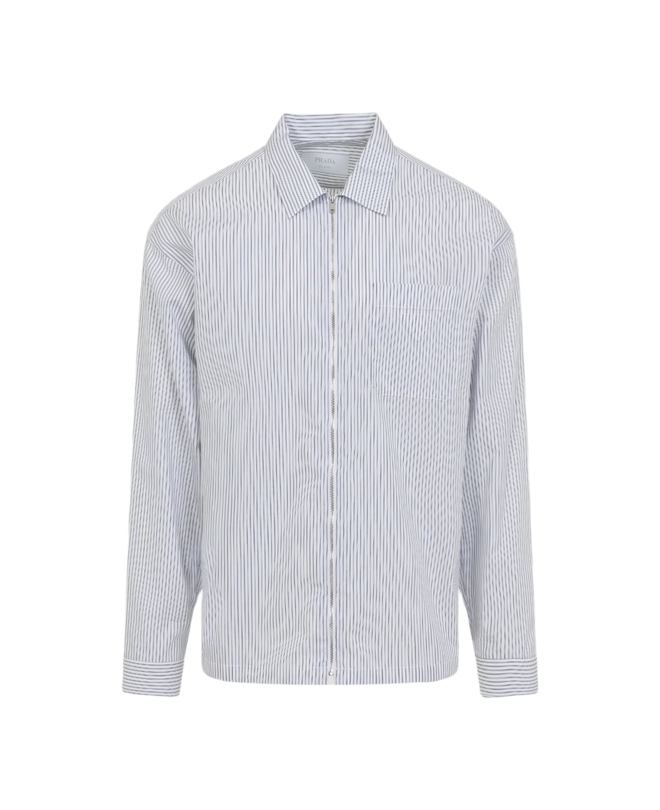 Prada Cotton Shirt - X Blu Bianco
