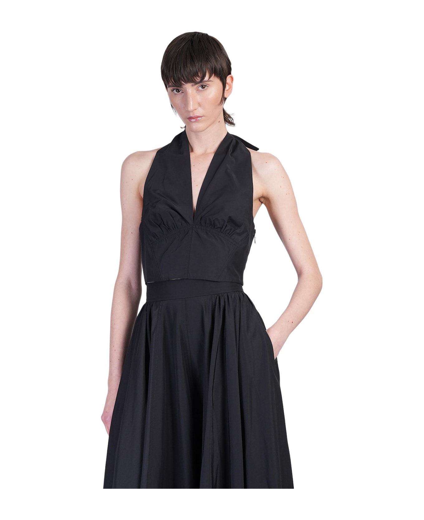 The Andamane Winona Top Topwear In Black Cotton - black