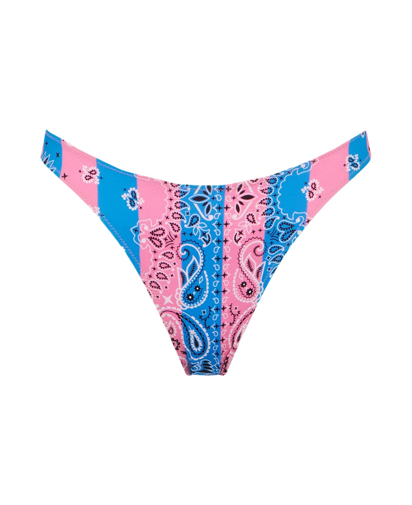 MC2 Saint Barth Woman Cheeky Swim Briefs With Bandanna Print - BLUE