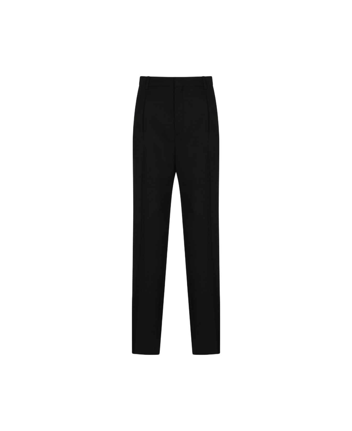 Saint Laurent Black Wool Pants - Light Grey