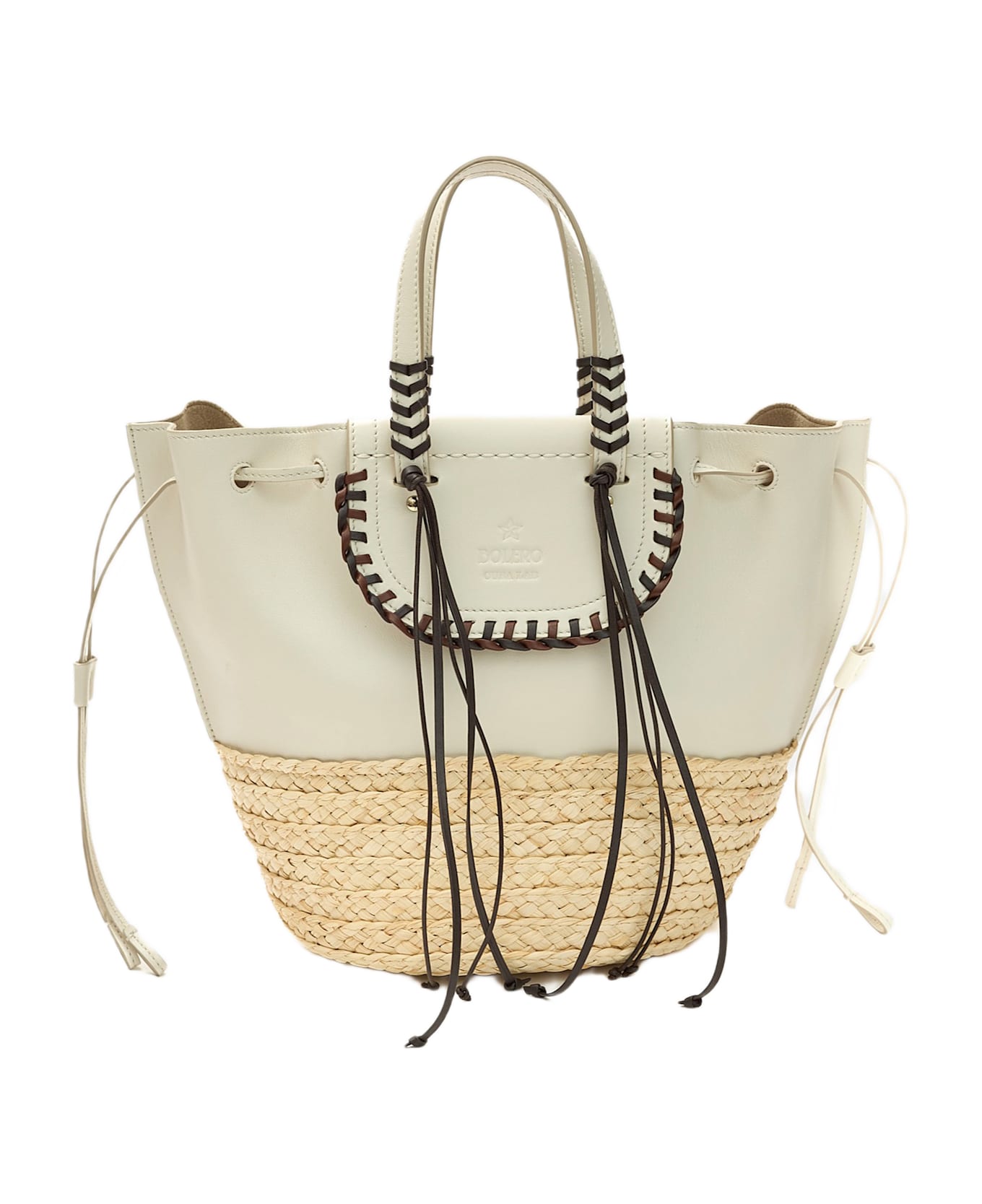 Cuba Lab Bolero Leather Tote Bag - White