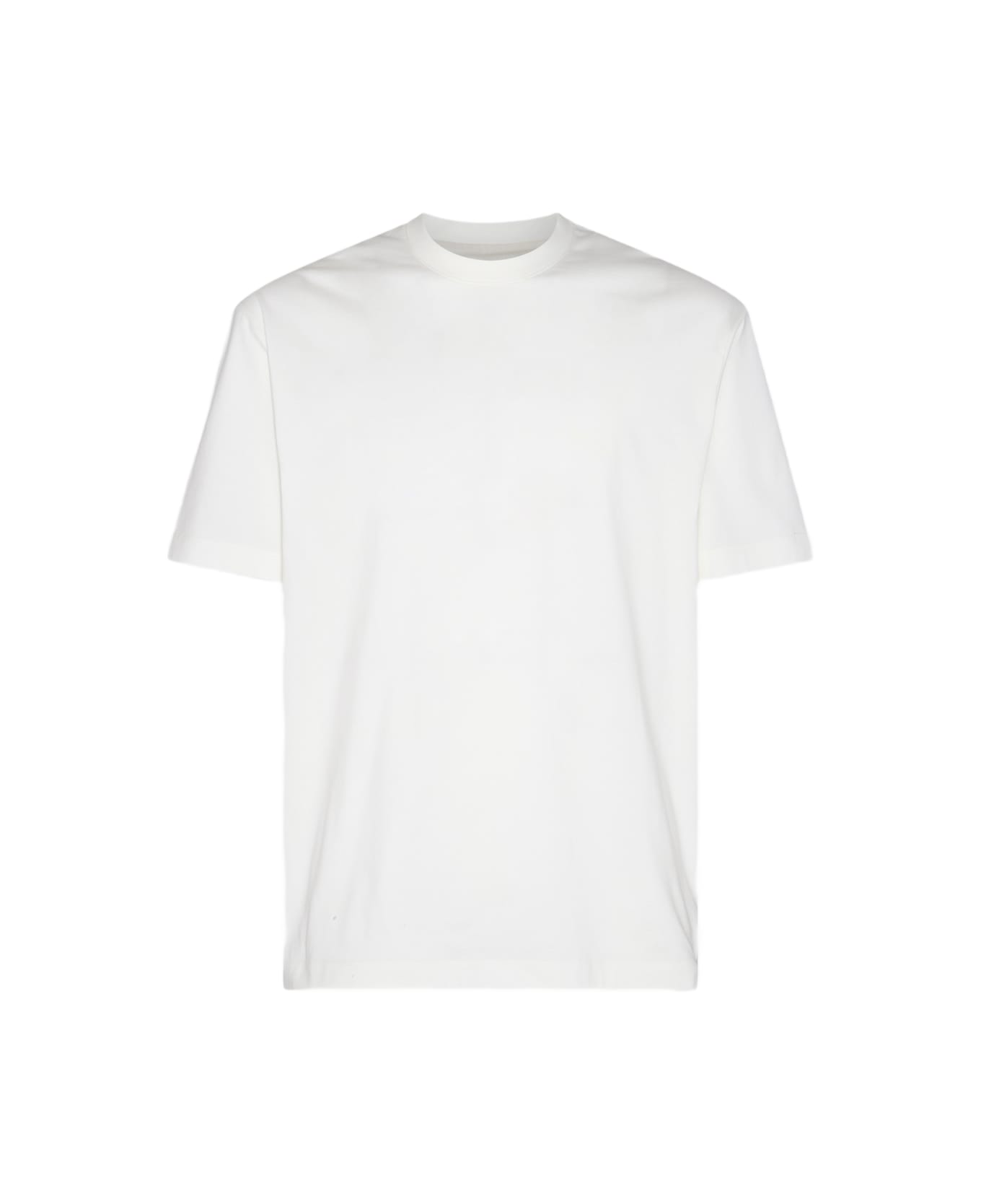 Y-3 White Cotton T-shirt - Beige Tシャツ