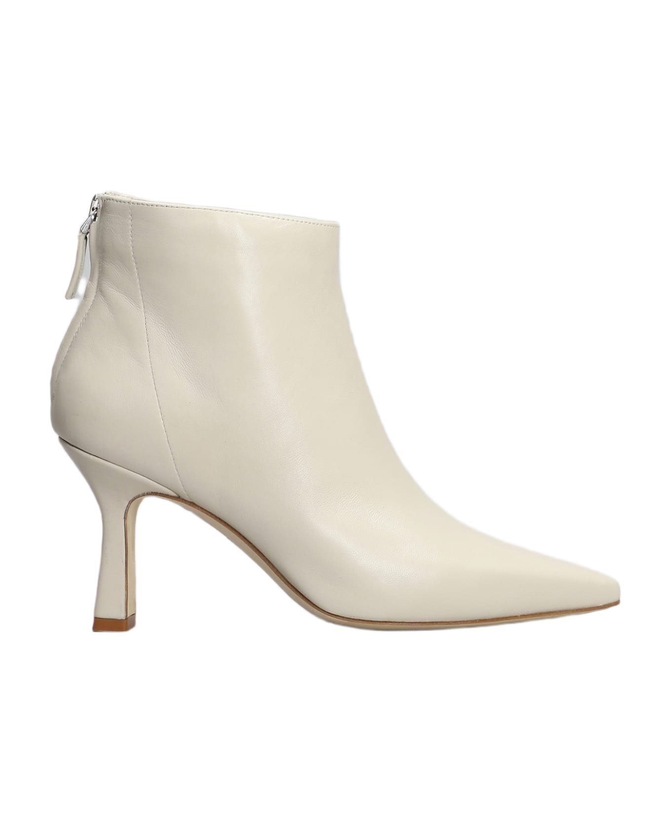 The Seller High Heels Ankle Boots In Beige Leather - beige