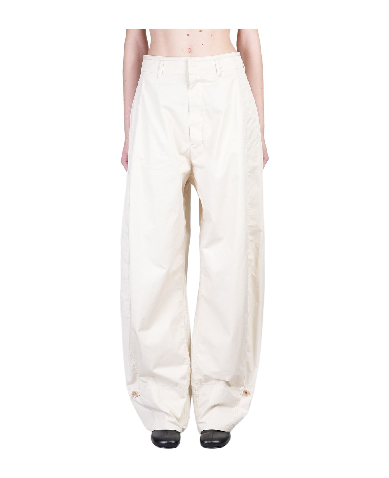 Lemaire Pants In Beige Cotton - beige