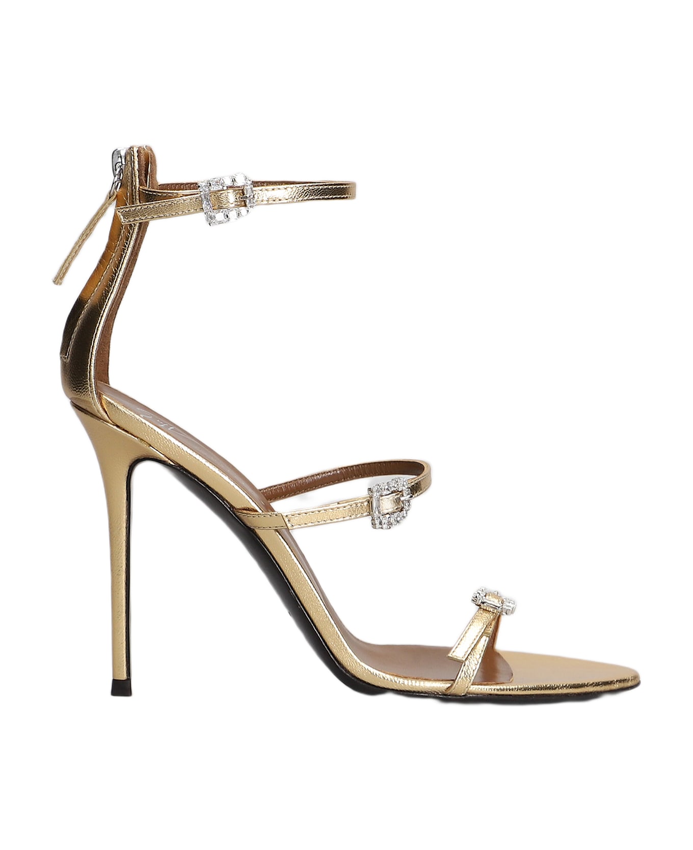 Giuseppe Zanotti Sandals In Gold Patent Leather - gold