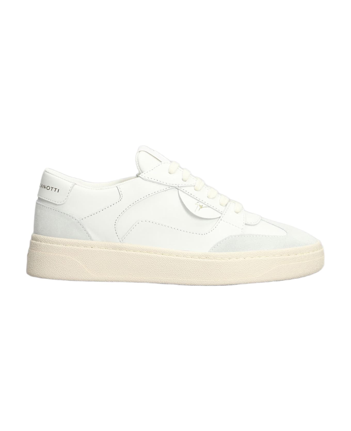 Giuseppe Zanotti Gz94 Sneakers In White Suede And Leather - white