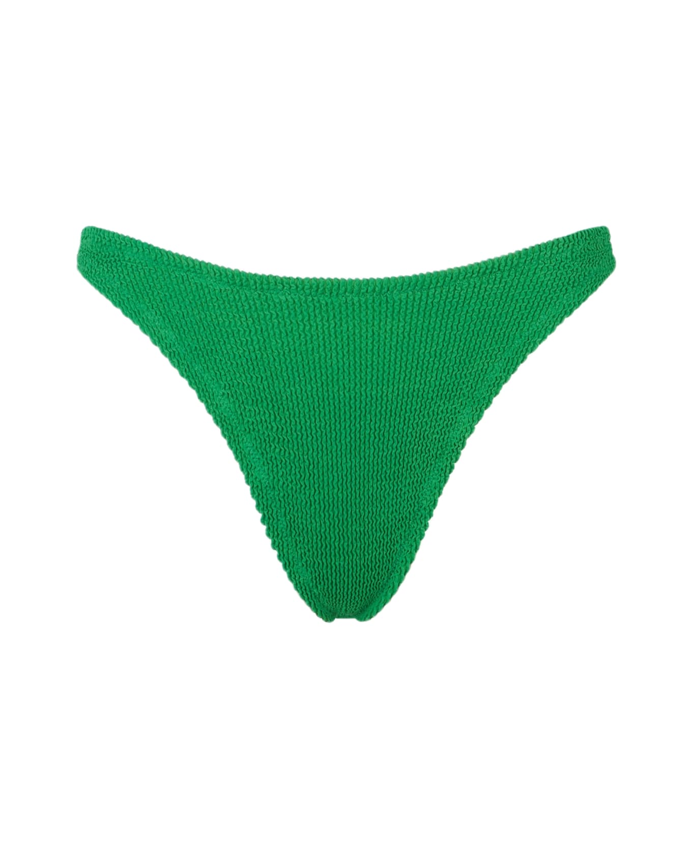 MC2 Saint Barth Woman Green Crinkle Cheeky Swim Briefs - GREEN