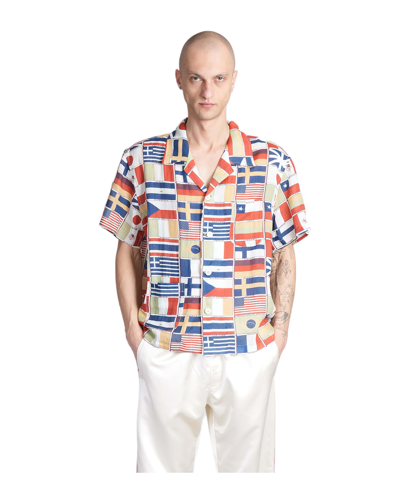 Bode Shirt In Multicolor Linen - multicolor