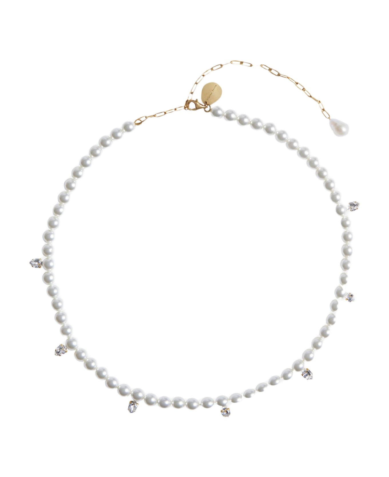 Simone Rocha Pearl &amp; Crystal Dagger Choker Necklace - White