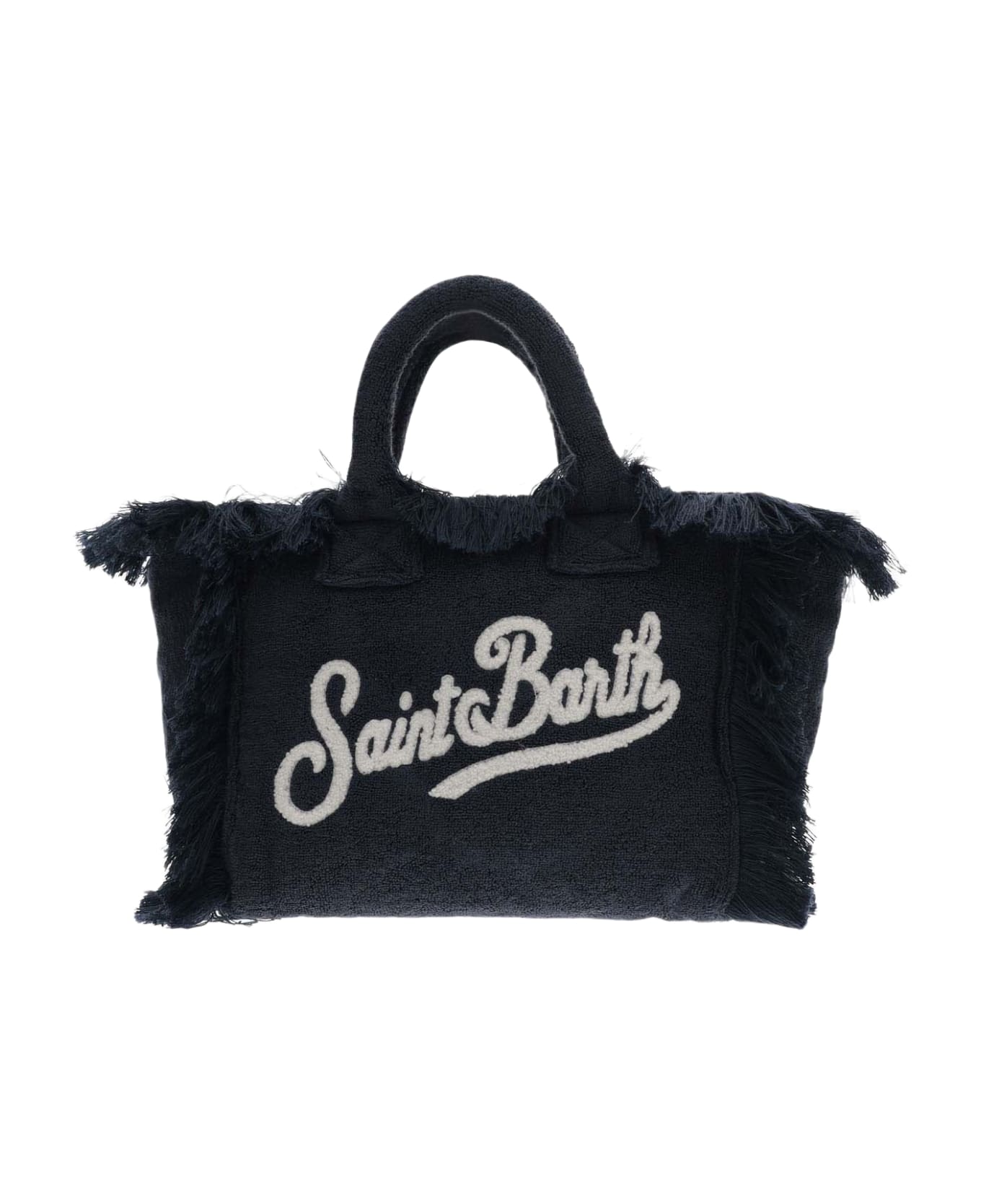 MC2 Saint Barth Colette Terry Cloth Tote Bag With Embroidery - Blue