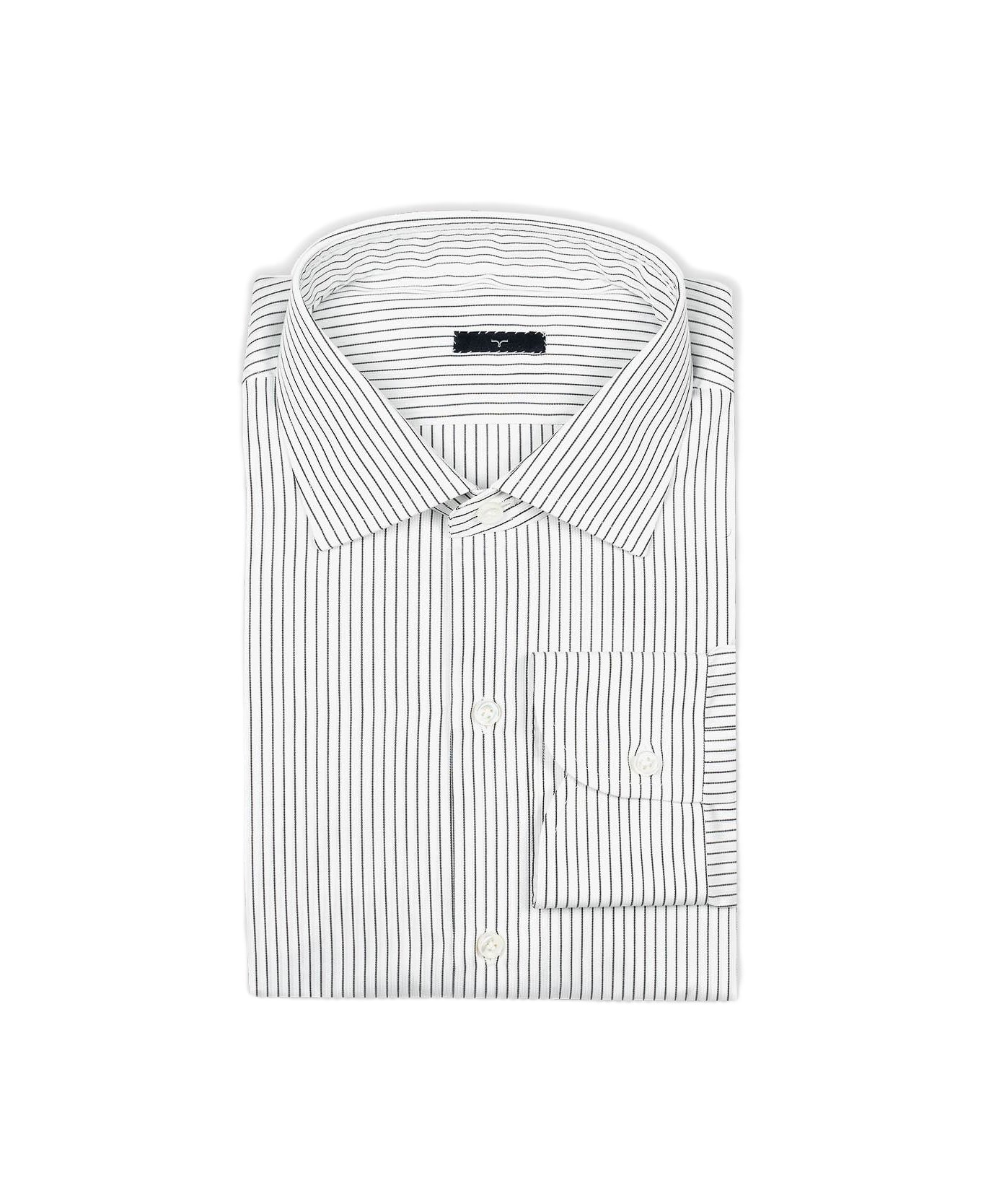 Larusmiani Handmade Shirt 'mayfair Executive' Shirt - Black/White