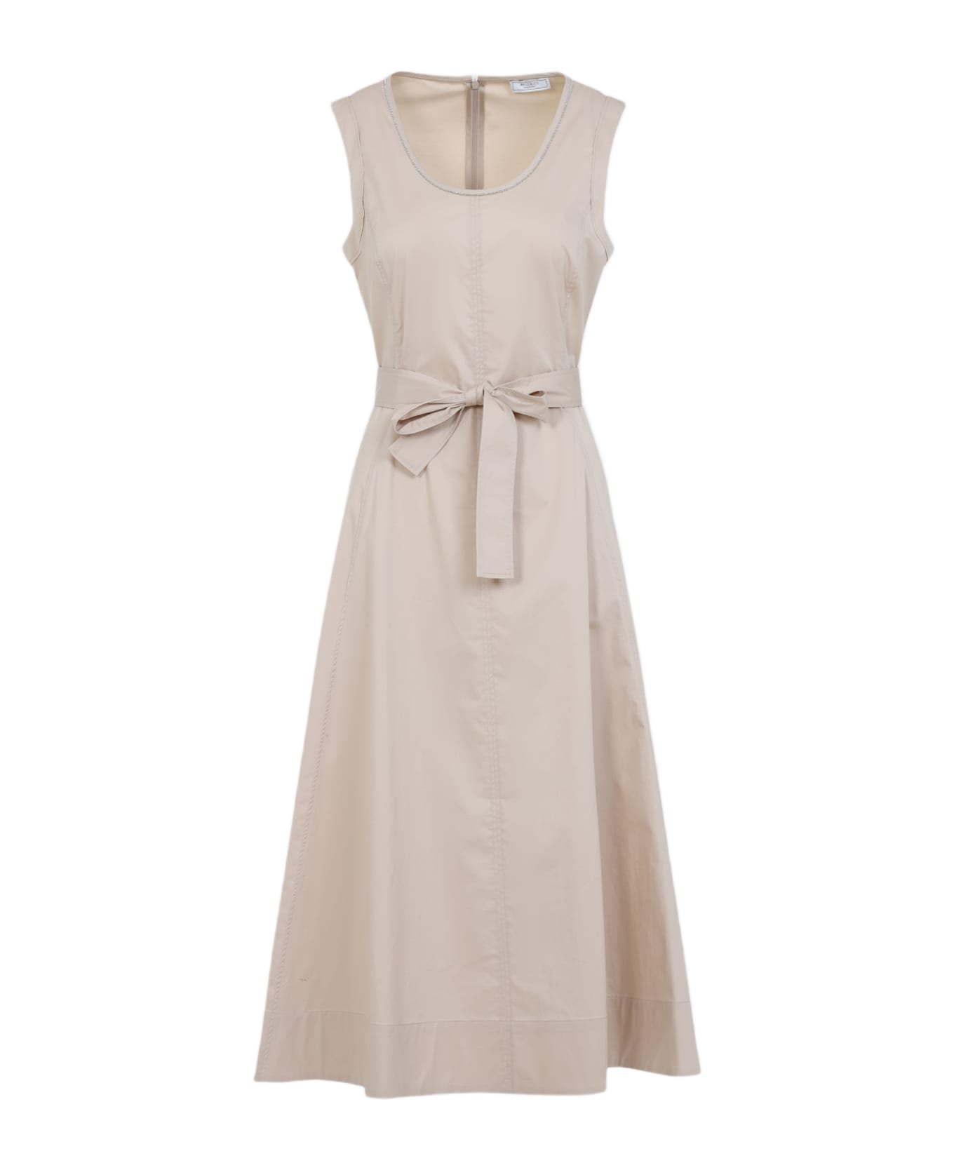 Peserico Cotton Long Dress - Beige Ambrato