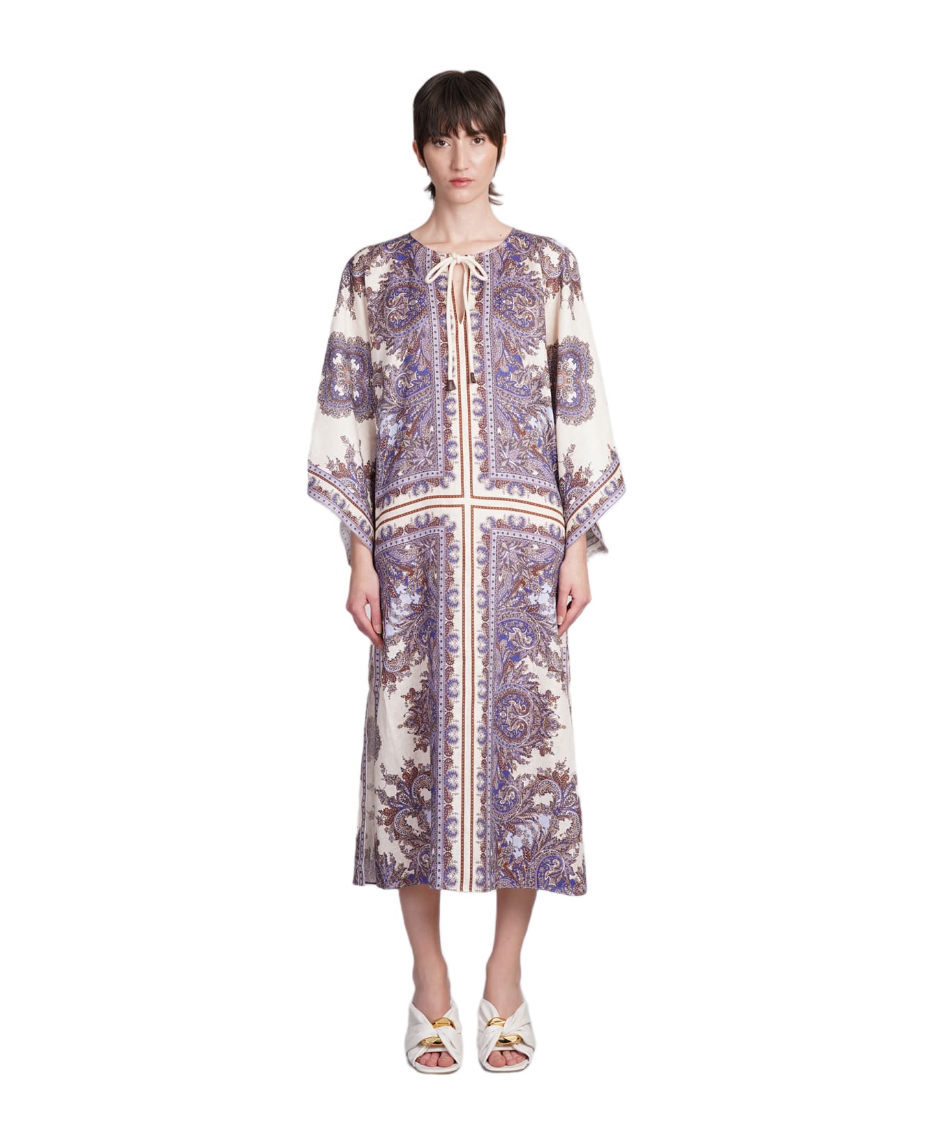Zimmermann Kaftan Dress - Purple Paisley
