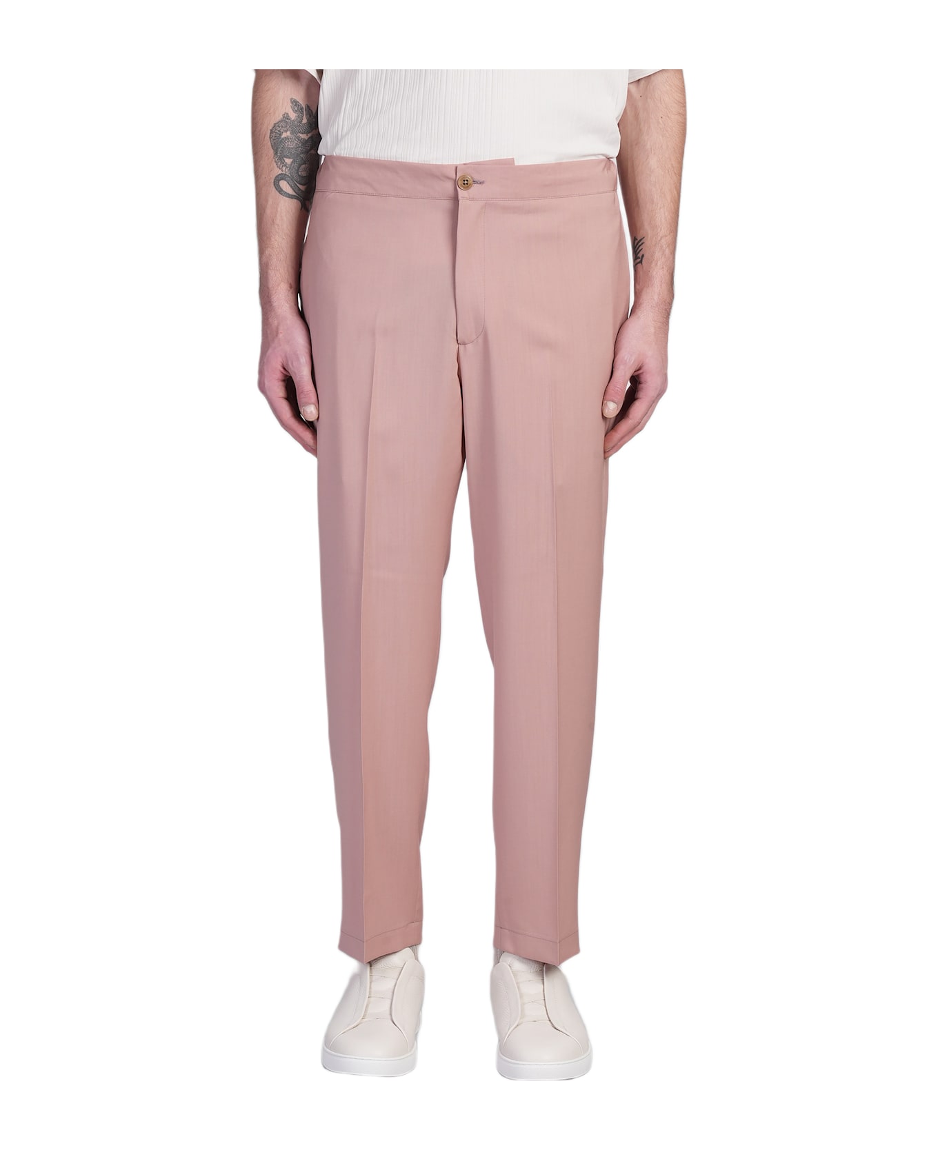 costumein Jean 19 Pants In Rose-pink Wool - rose-pink