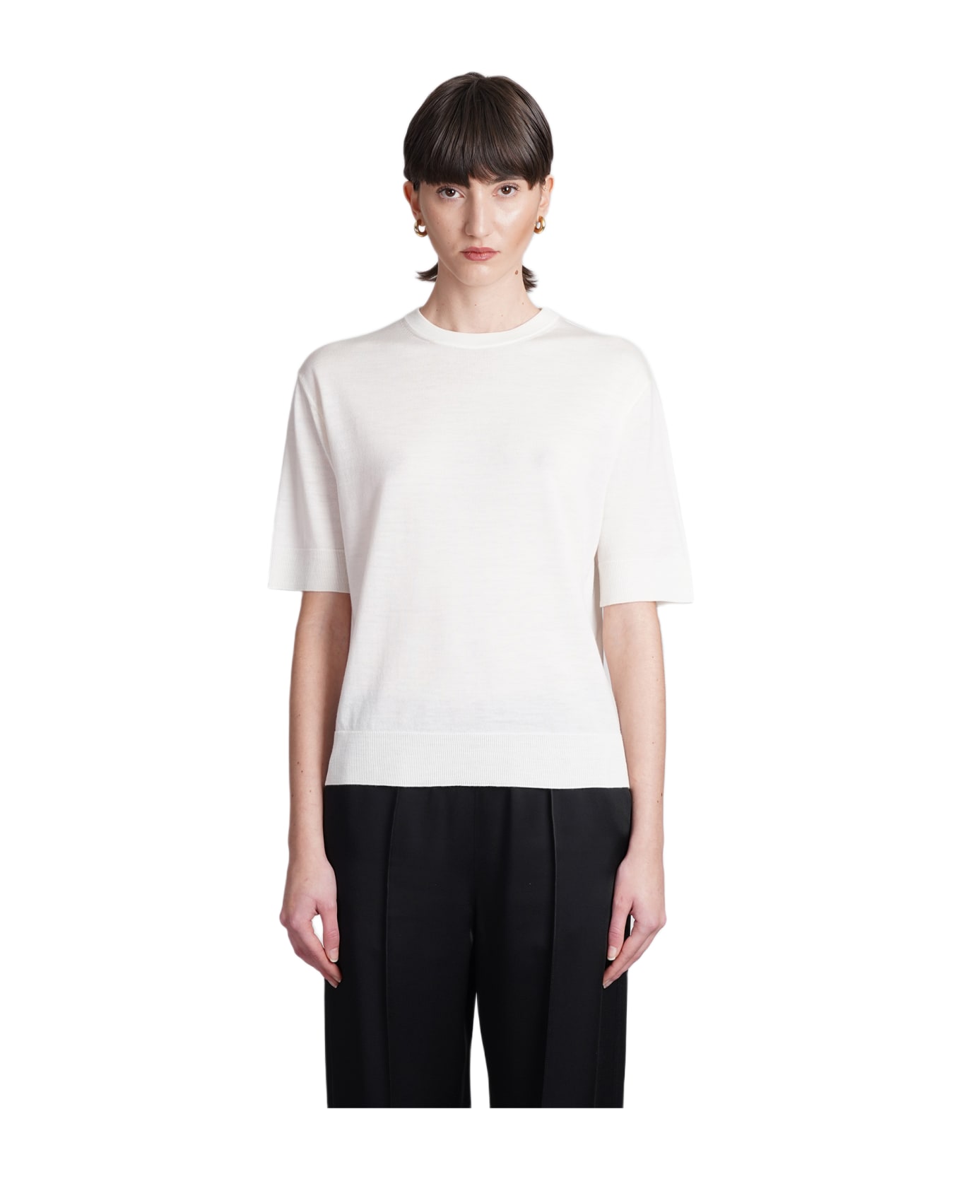 Jil Sander T-shirt In White Wool - white