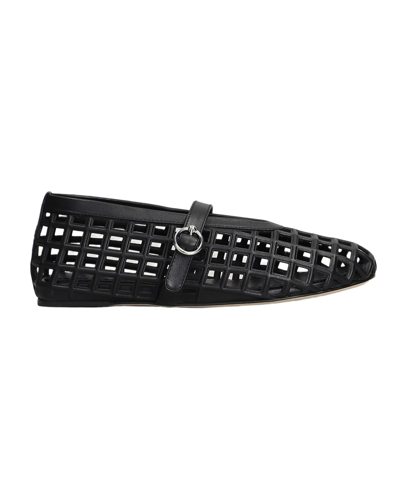 3JUIN Gwen 005 Ballet Flats In Black Leather - black