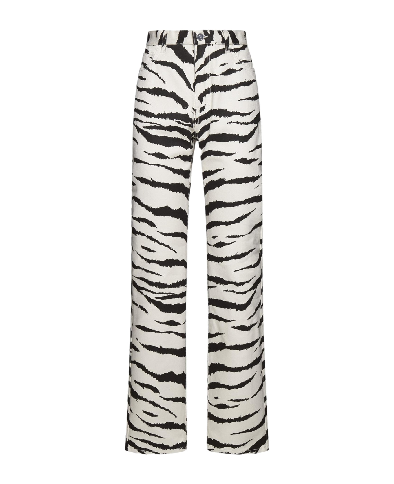 Alaia Zebra Print Jeans - Beige