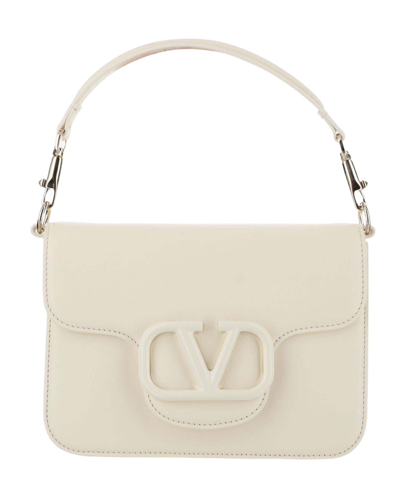 Valentino Garavani 'loc Mall Top Handle Bag - White ショルダーバッグ