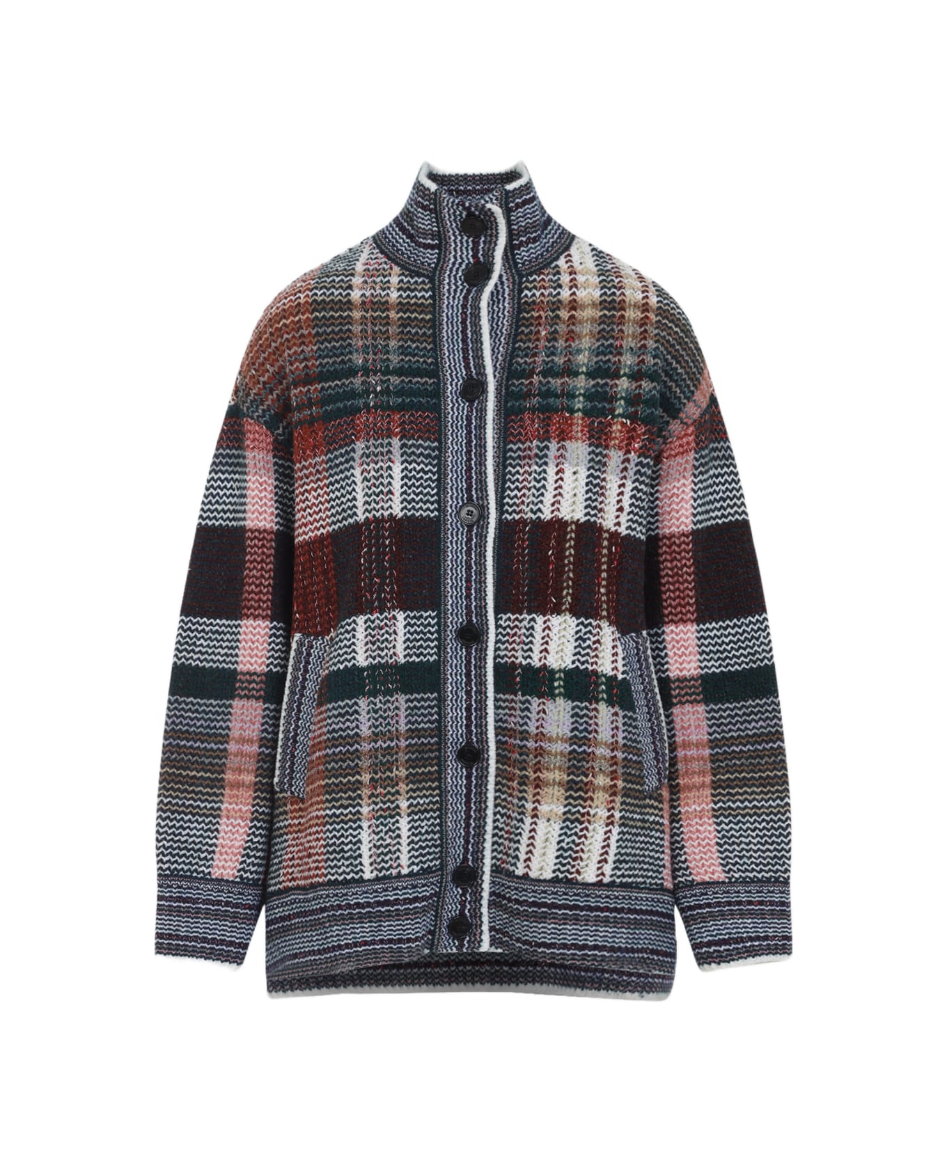 Missoni Buttoned Cardigan - Green Red