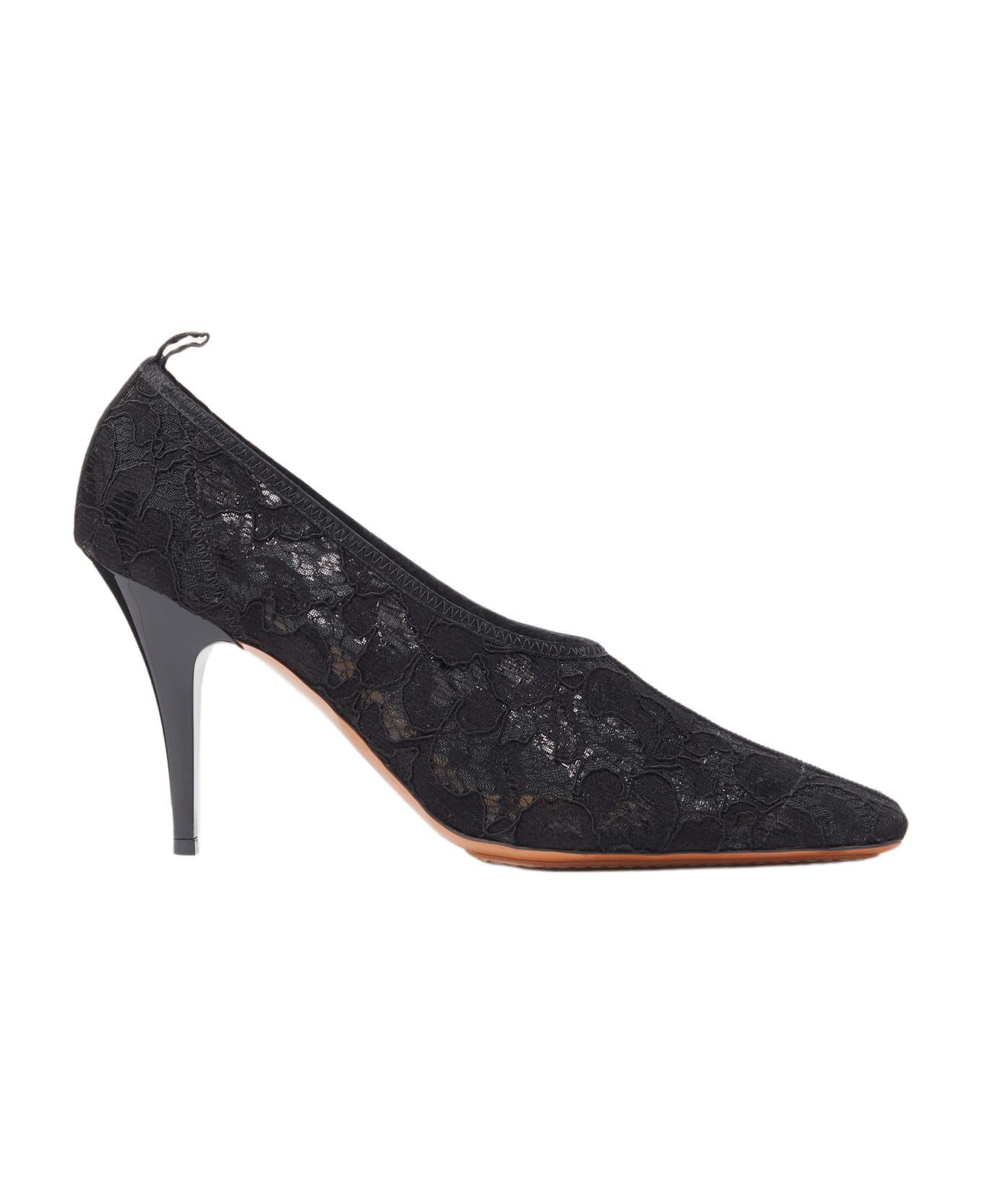 Stella McCartney Lace Pumps With Stiletto Heel And Squared Toe - Black