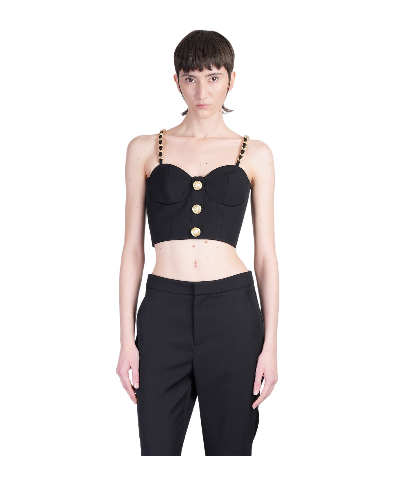 Balmain Topwear In Black Wool - black