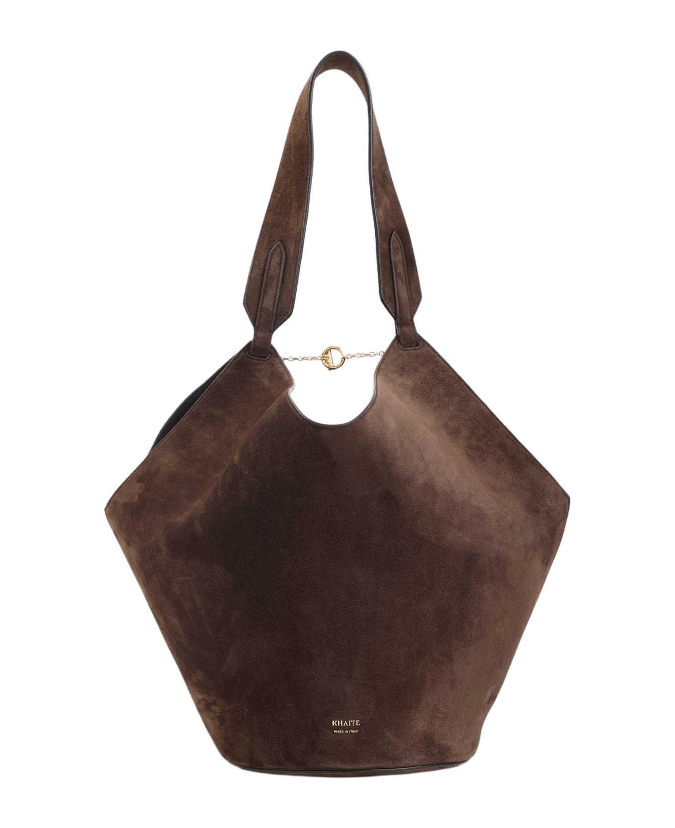 Khaite Lotus Small Tote Bag - Dark Brown