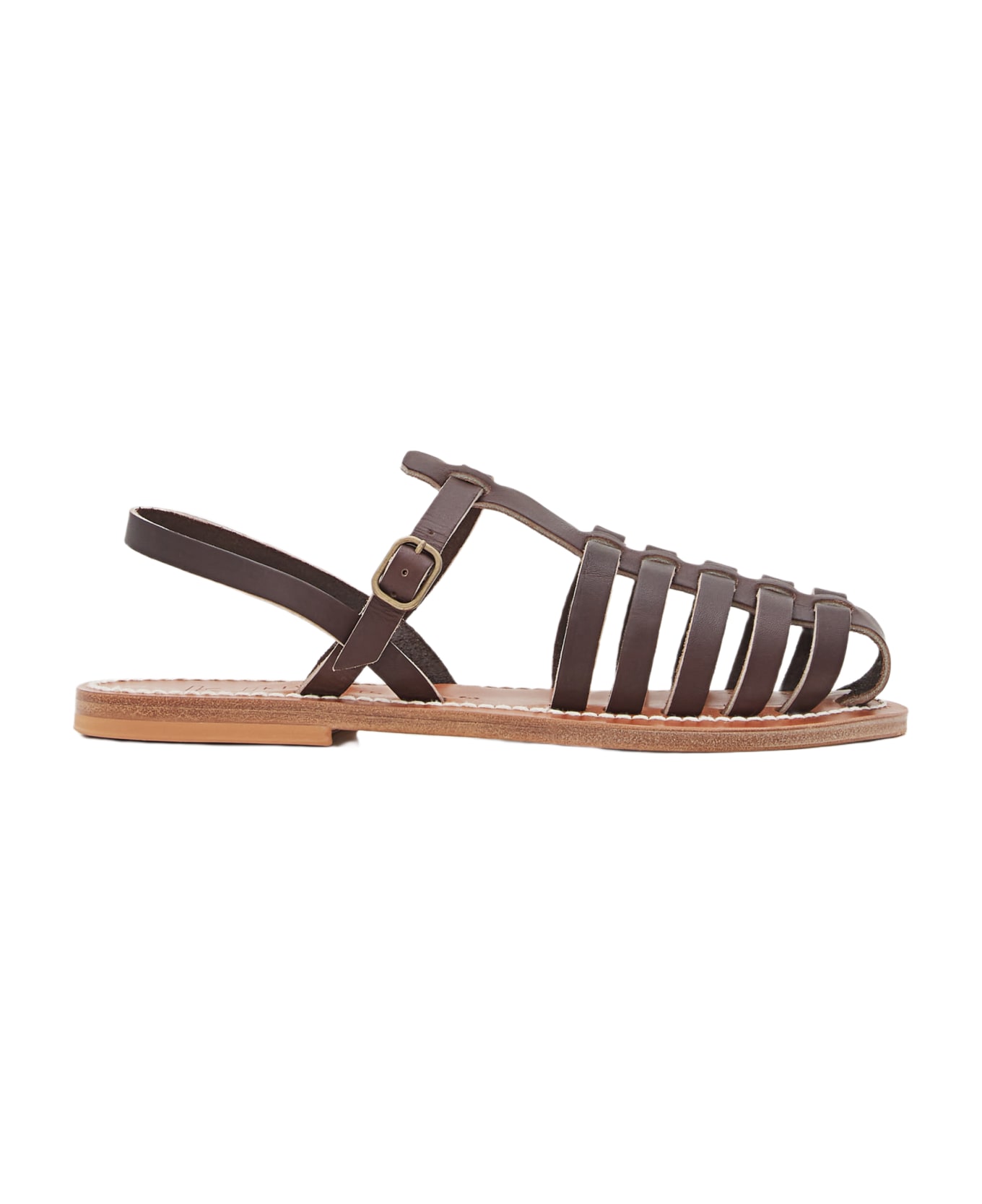 K.Jacques Adrien Leather Sandals - Brown