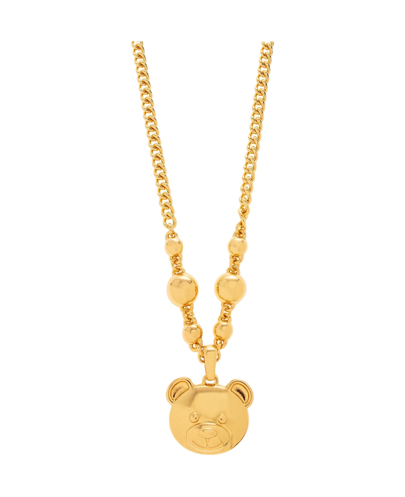 Moschino Necklace With Teddy Bear Head - GOLD