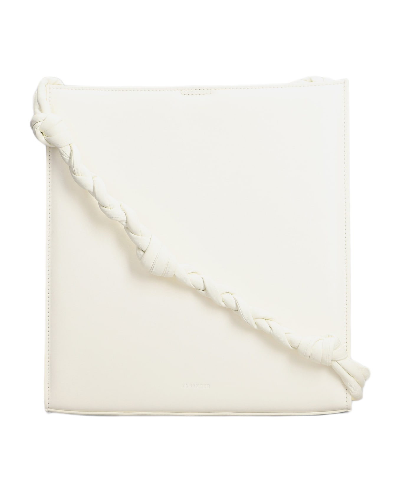 Jil Sander Shoulder Bag In White Leather - Ivory