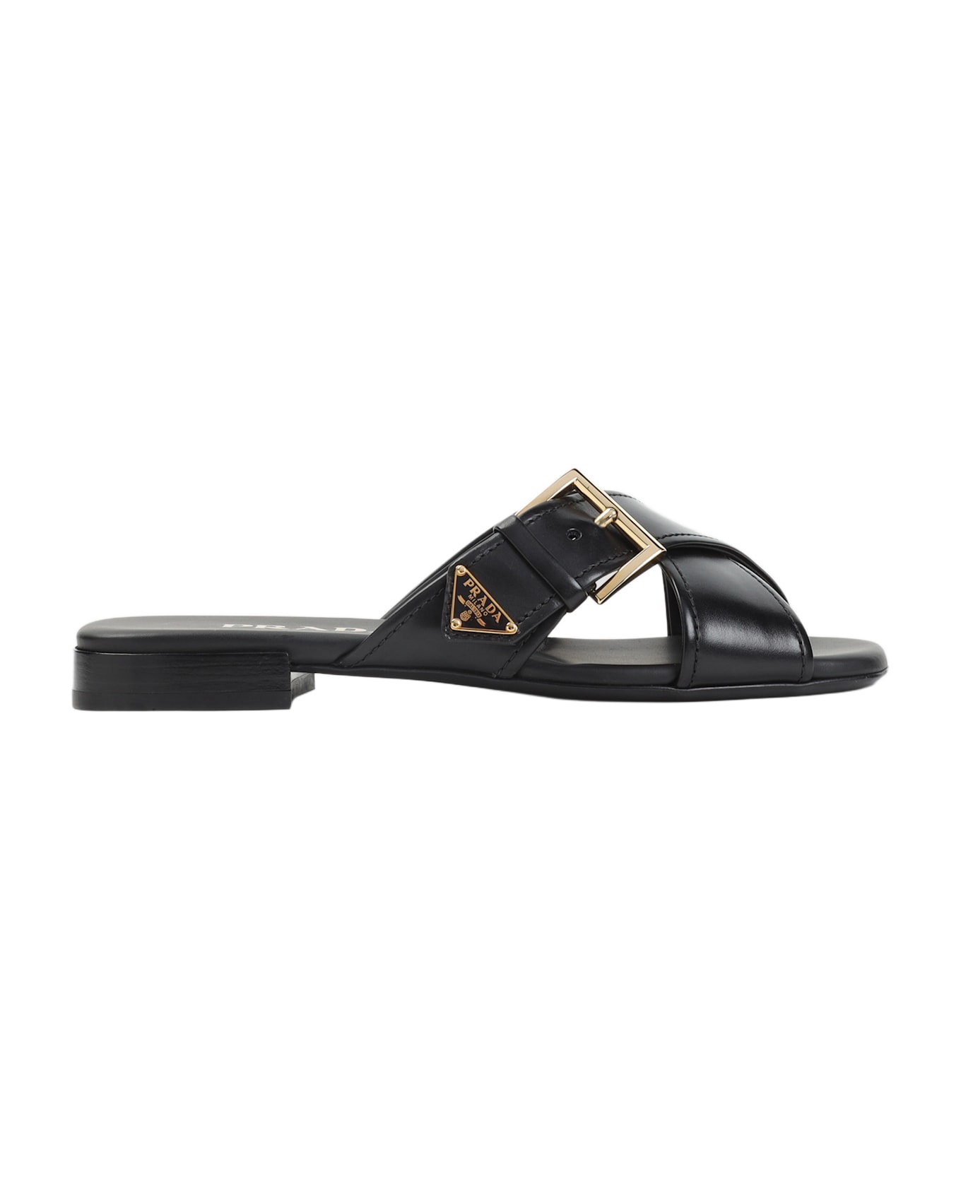 Prada Calf Leather Sandals - Nero