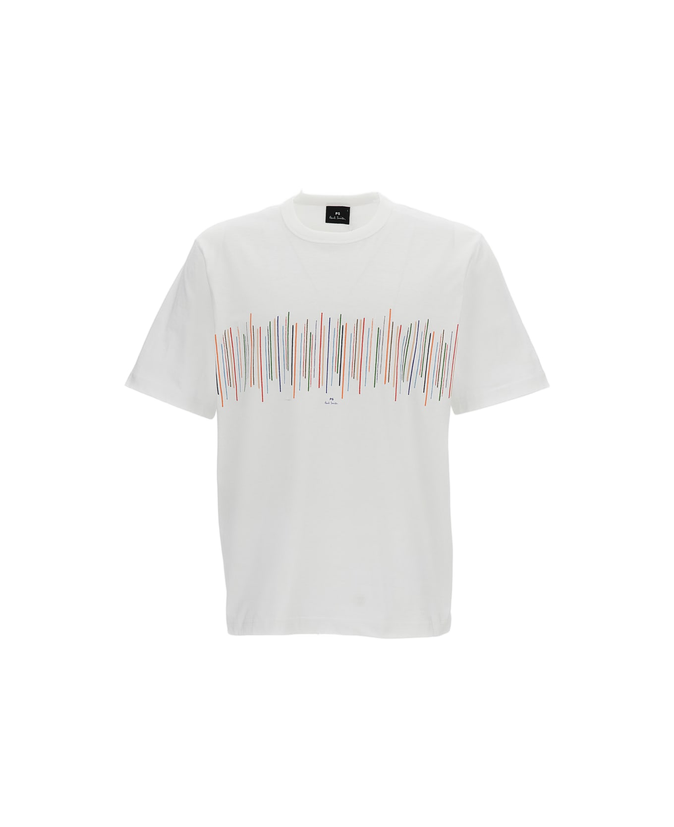 Paul Smith Short-sleeve T-shirt With Raised Print - White