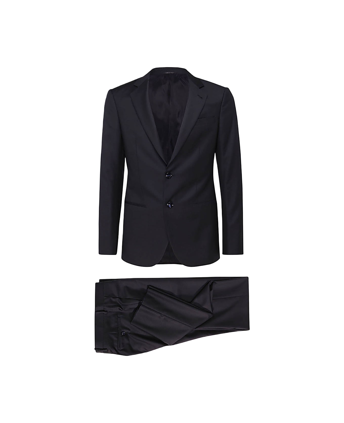 Giorgio Armani Black Wool Suits