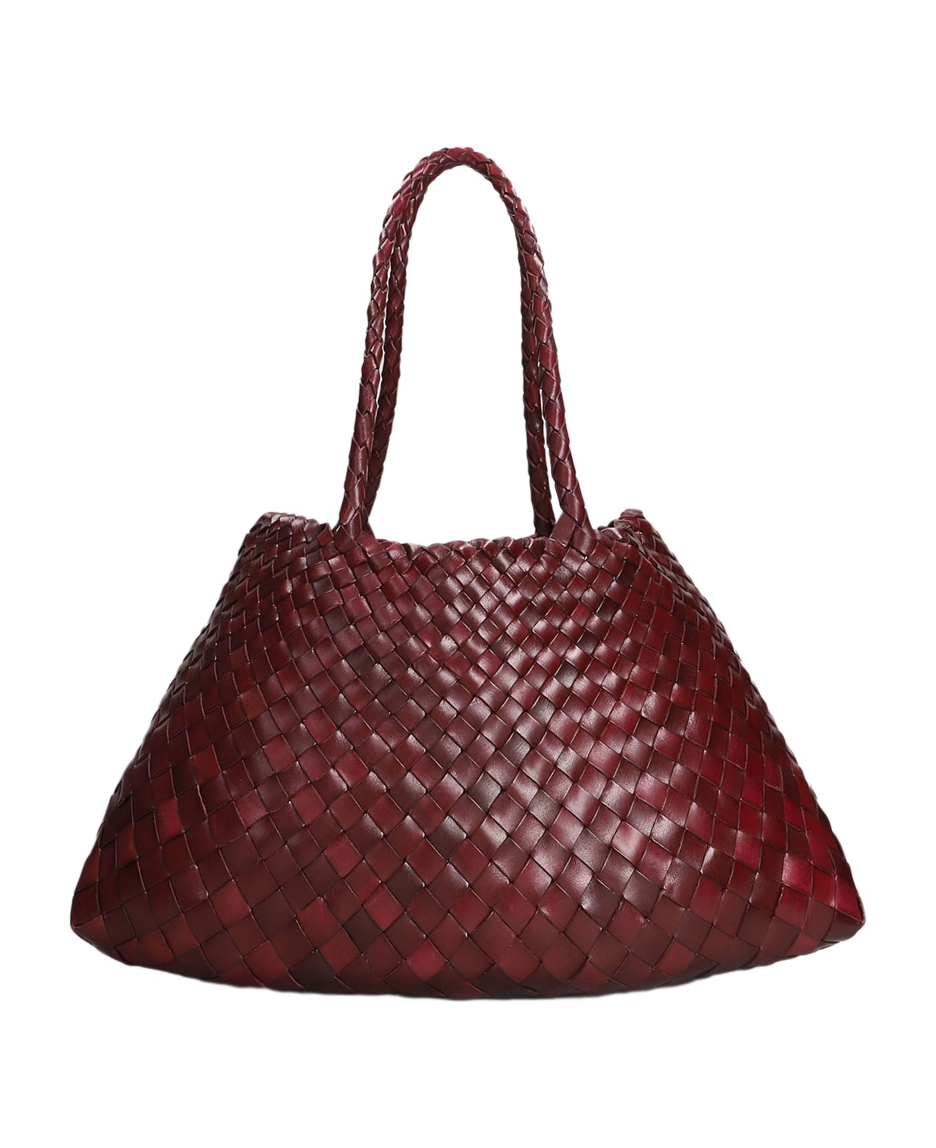 Dragon Diffusion Santa Croce Big Tote In Bordeaux Leather - bordeaux