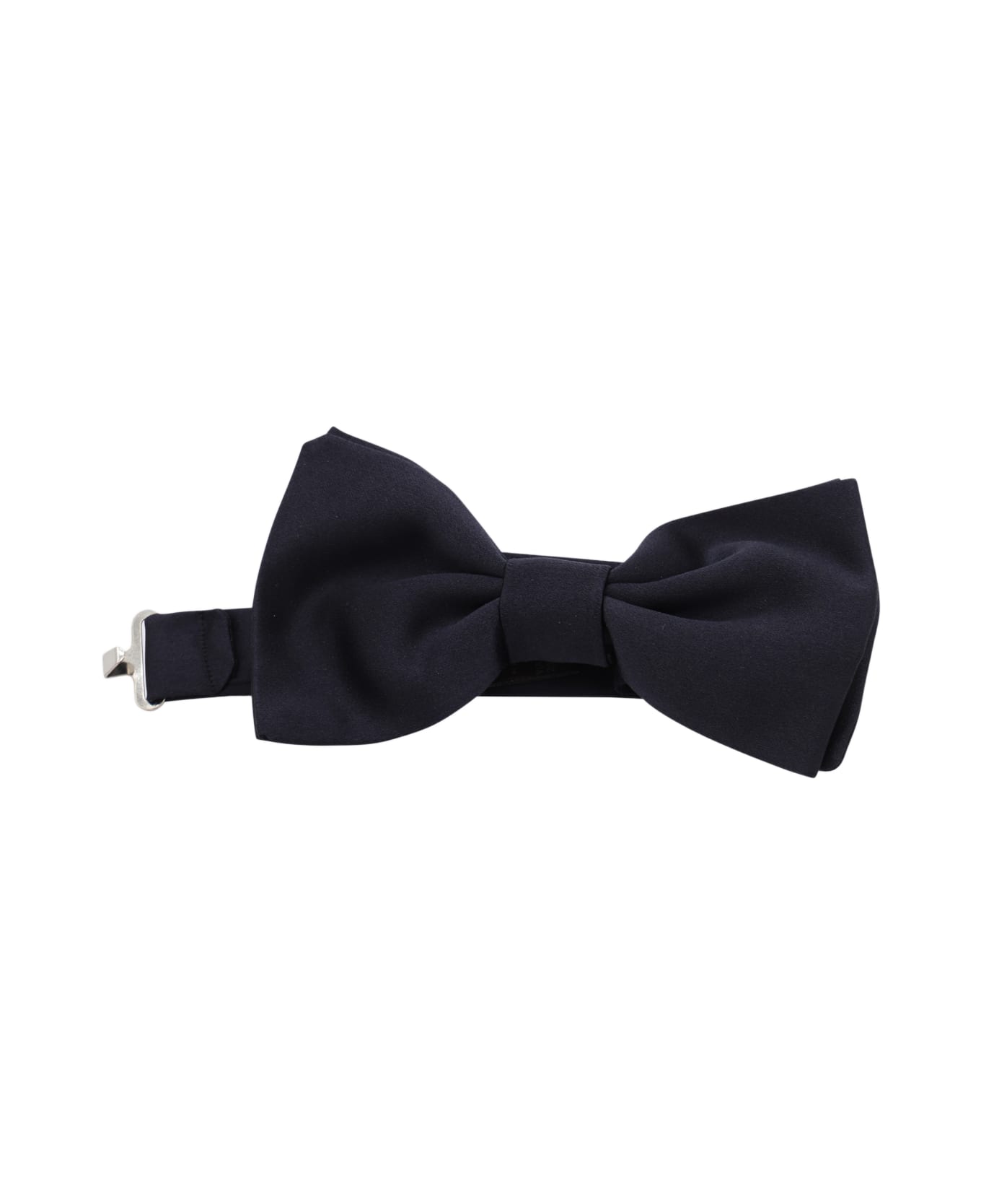 Canali Navy Blue Silk Tie - Blue