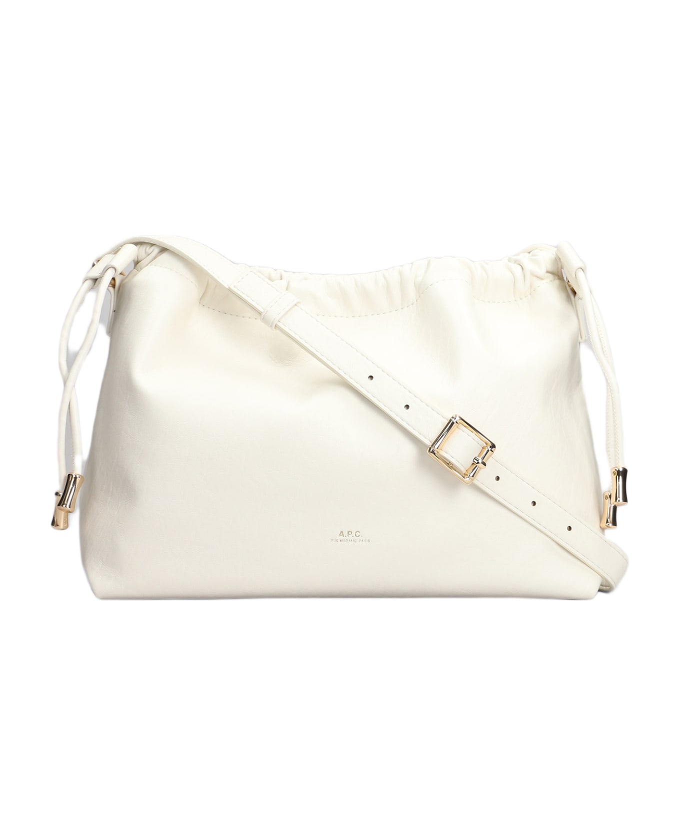 A.P.C. Ninon Shoulder Bag In White Polyuretan - white