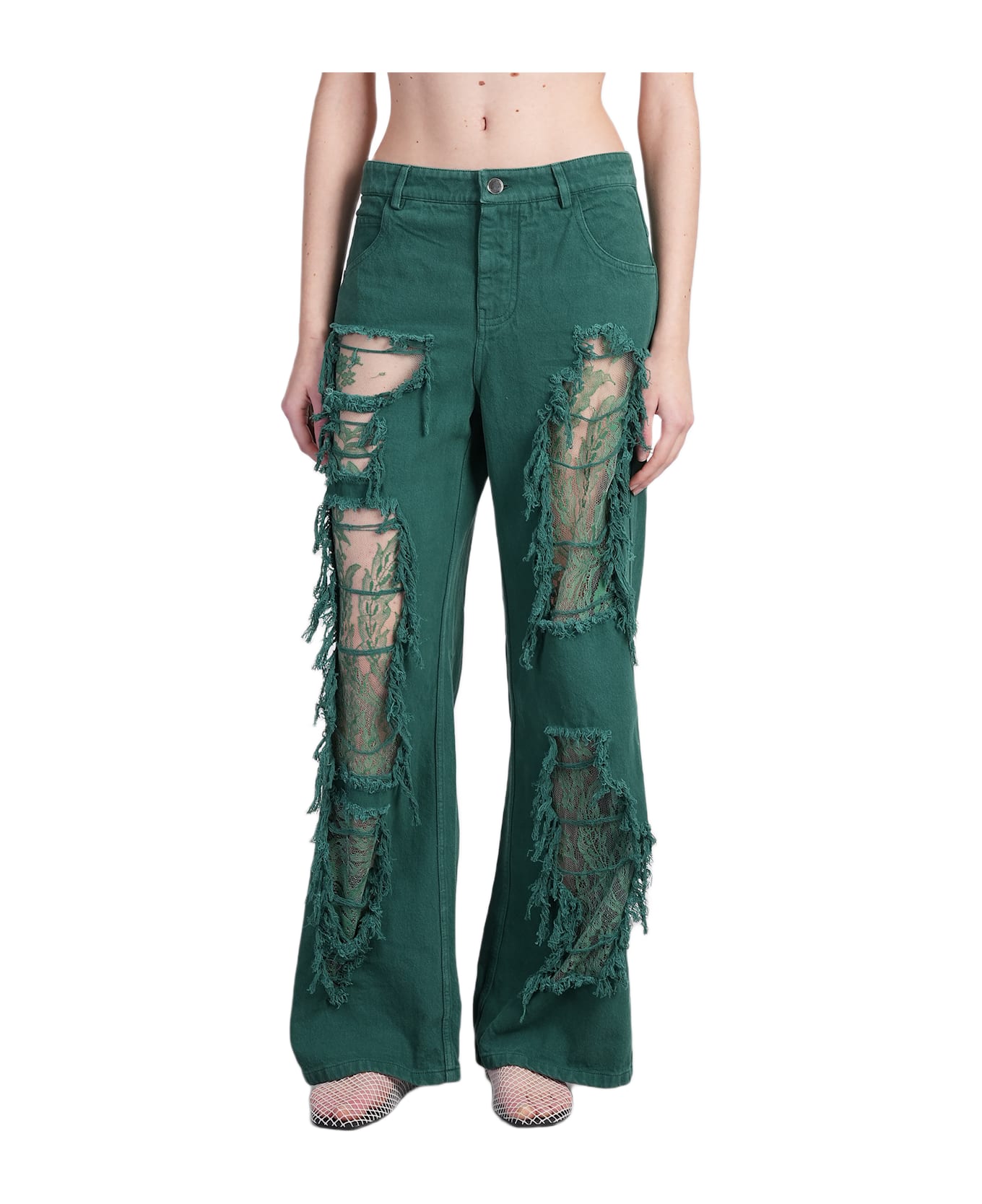 Christopher Esber Jeans In Green Cotton - green