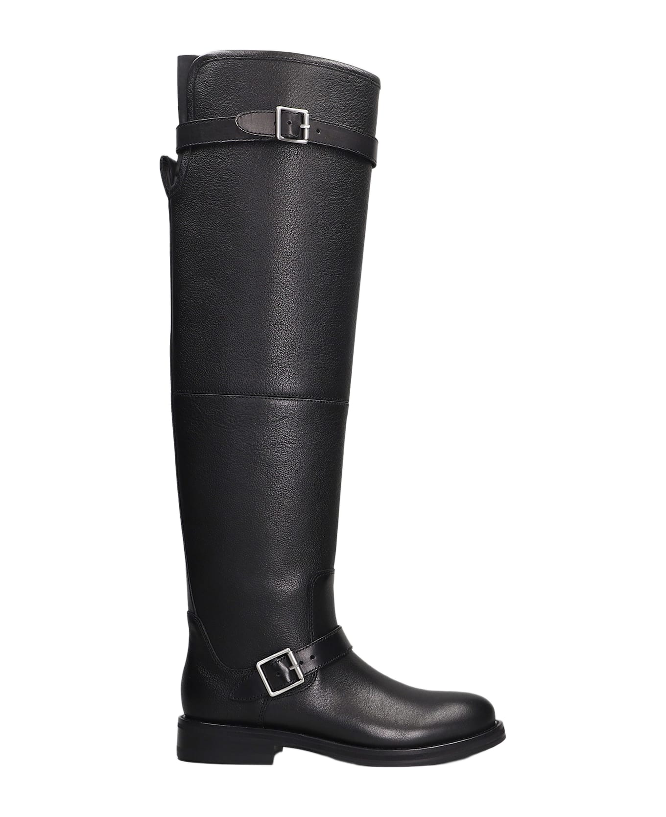 Simkhai Noah Low Heels Boots In Black Leather - black