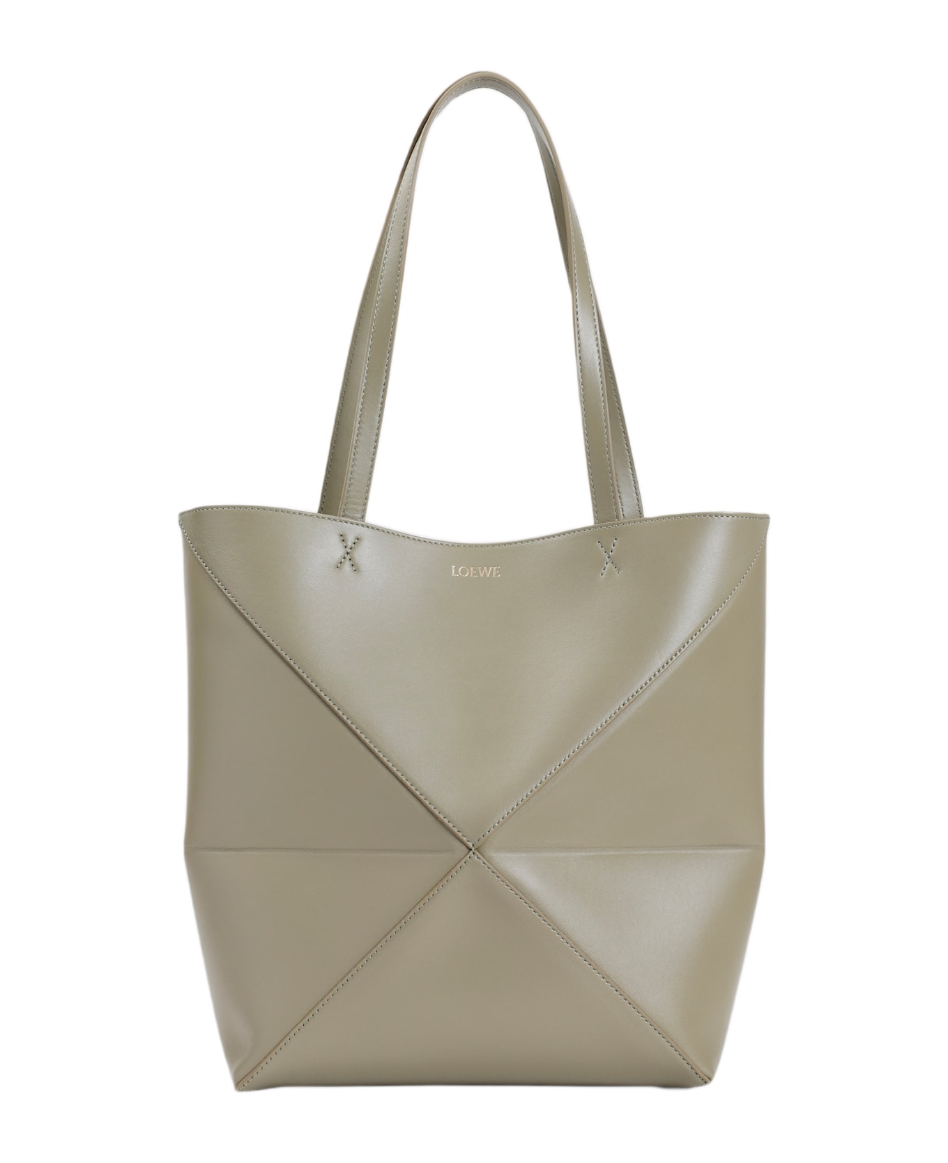 Loewe Puzzle Fold Medium Tote - Eucalyptus Green