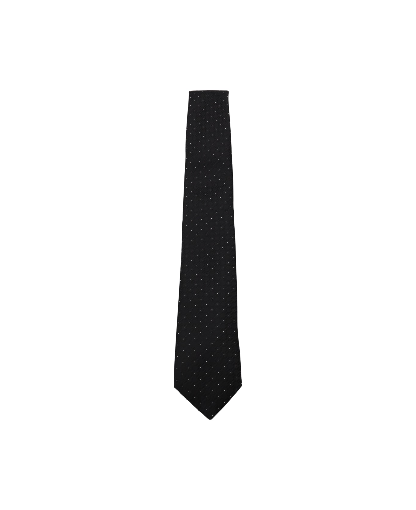 Canali Black Silk Tie - Black