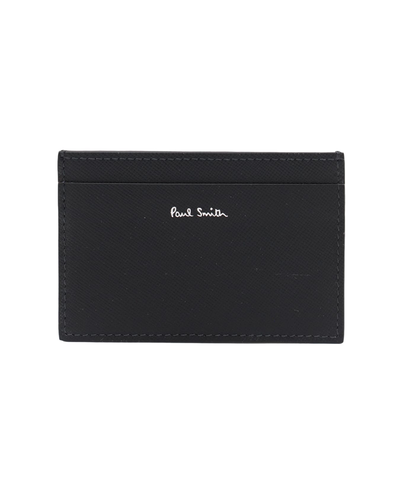 Paul Smith Black Leather Card Holder - Black